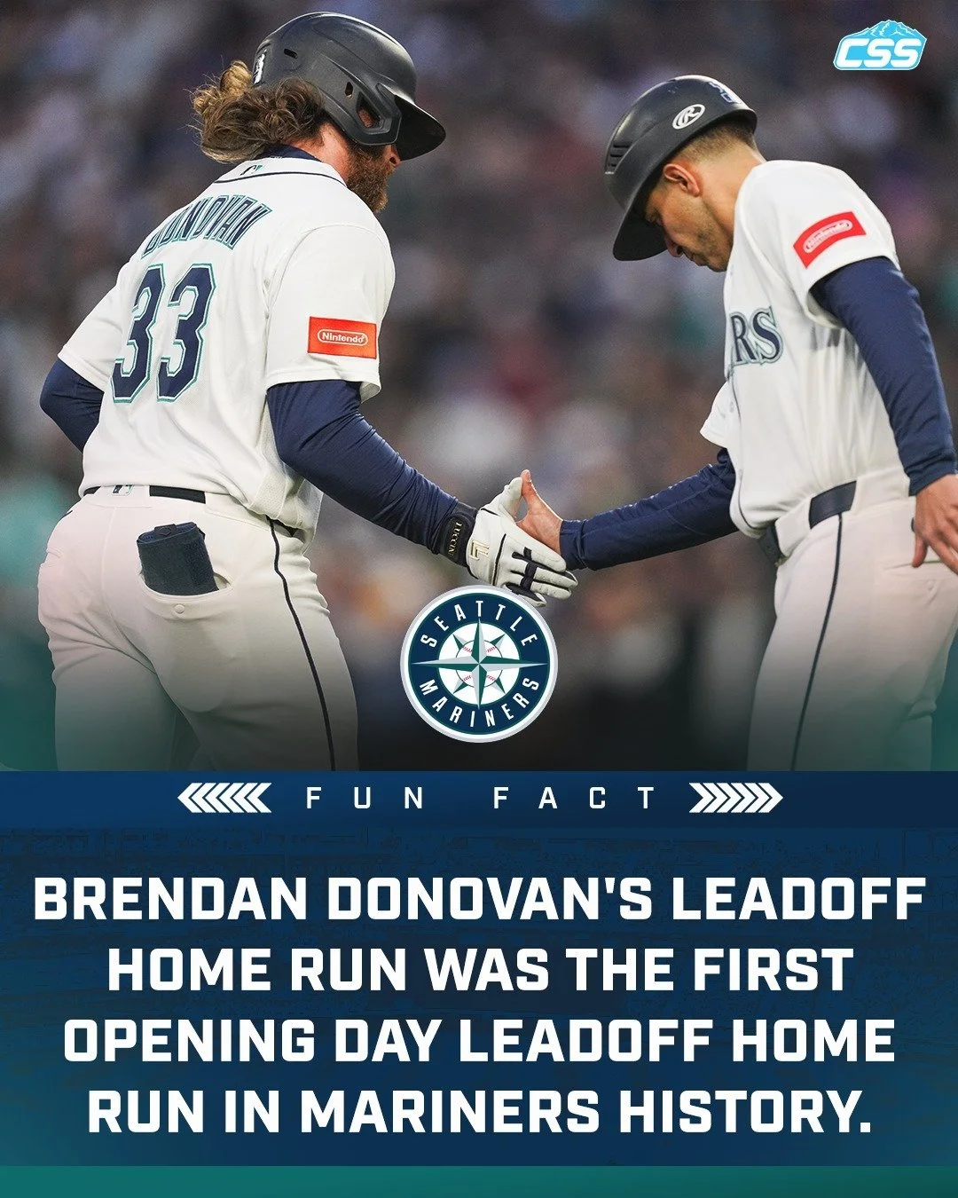 New @Mariners infielder Brendan Donovan made a strong first impression in his first game in Seattle, belting a solo shot to right field. The home run made some Mariners history as well.

Photo by @emeraldcityhky 

#TridentsUp #SeattleMariners #Seattl
