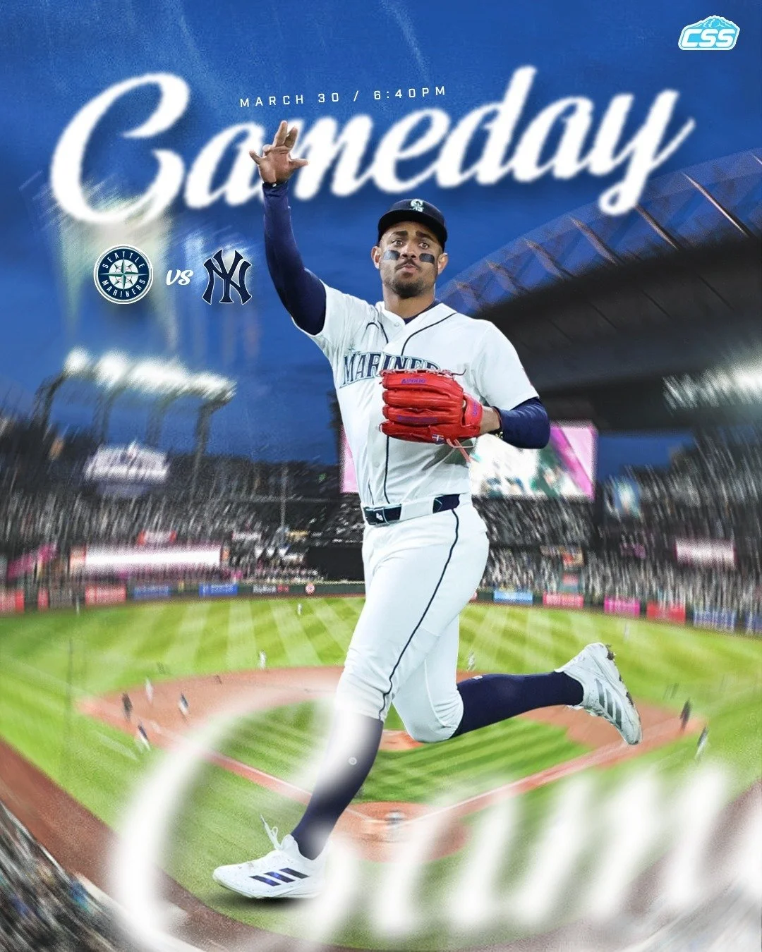 It's @Mariners gameday! After a thumping series finale win over Cleveland, the Mariners begin a three-game home series against the @Yankees to close out the opening homestand of the 2026 season.

Sea you at the ballpark! 

You can always head down to
