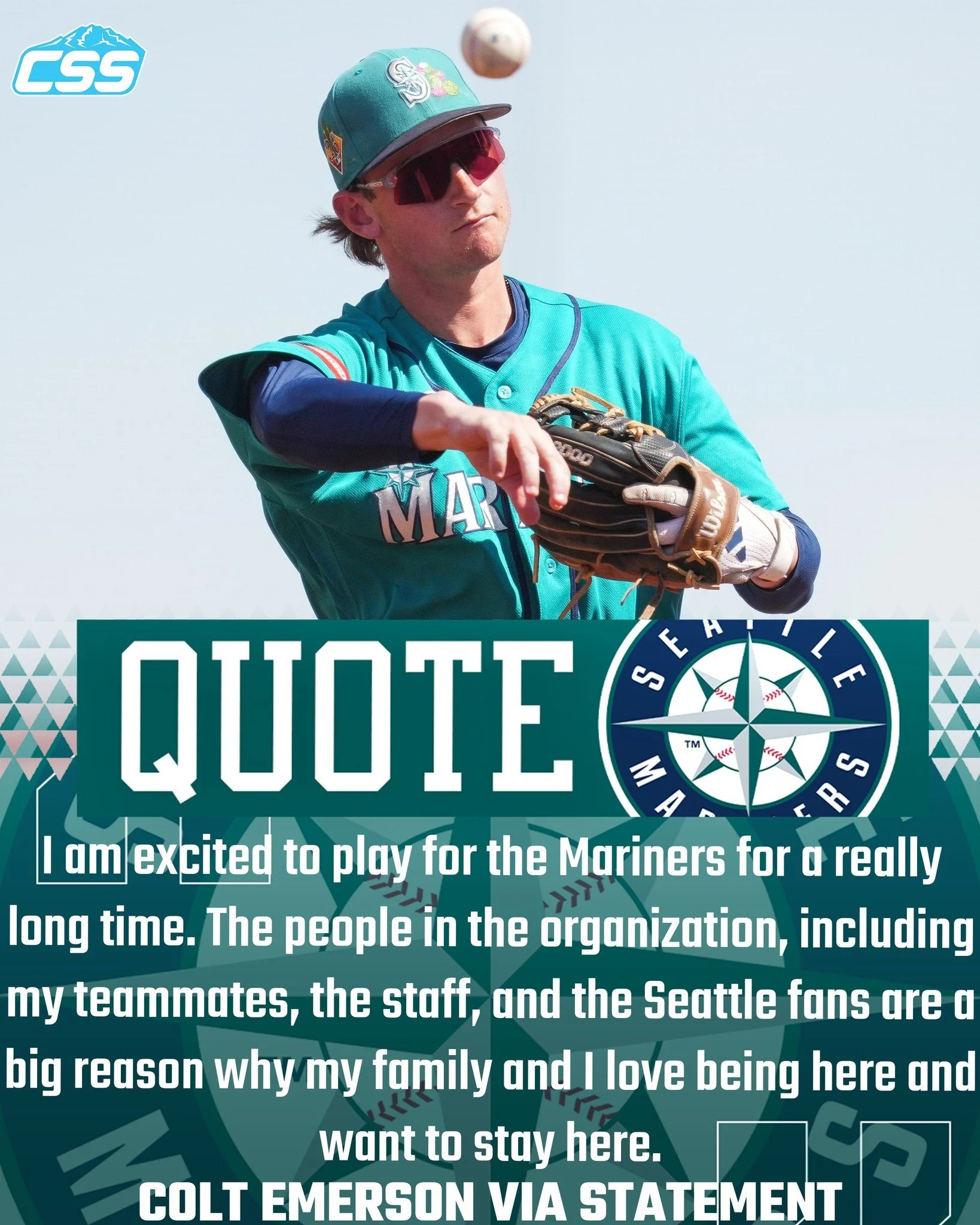Rather than hold a press conference today to celebrate his new contract extension, @Mariners prospect Colt Emerson elected to play tonight with AAA Tacoma. He released this statement through the team.

Photo by @ericspnwsports 

#TridentsUp #SeattleM