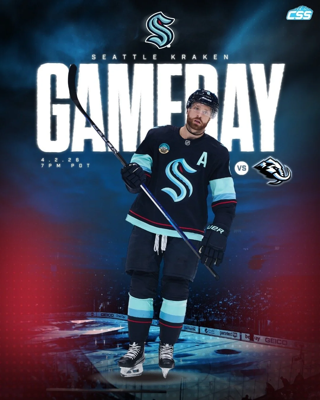 It's @seattlekraken gameday! The Kraken return home from their lengthy end of March road trip, hosting the @utahmammoth on ESPN+/HULU in a critical matchup in the Western Conference Wild Card race. Seattle needs a big effort in tonight's game.

You c