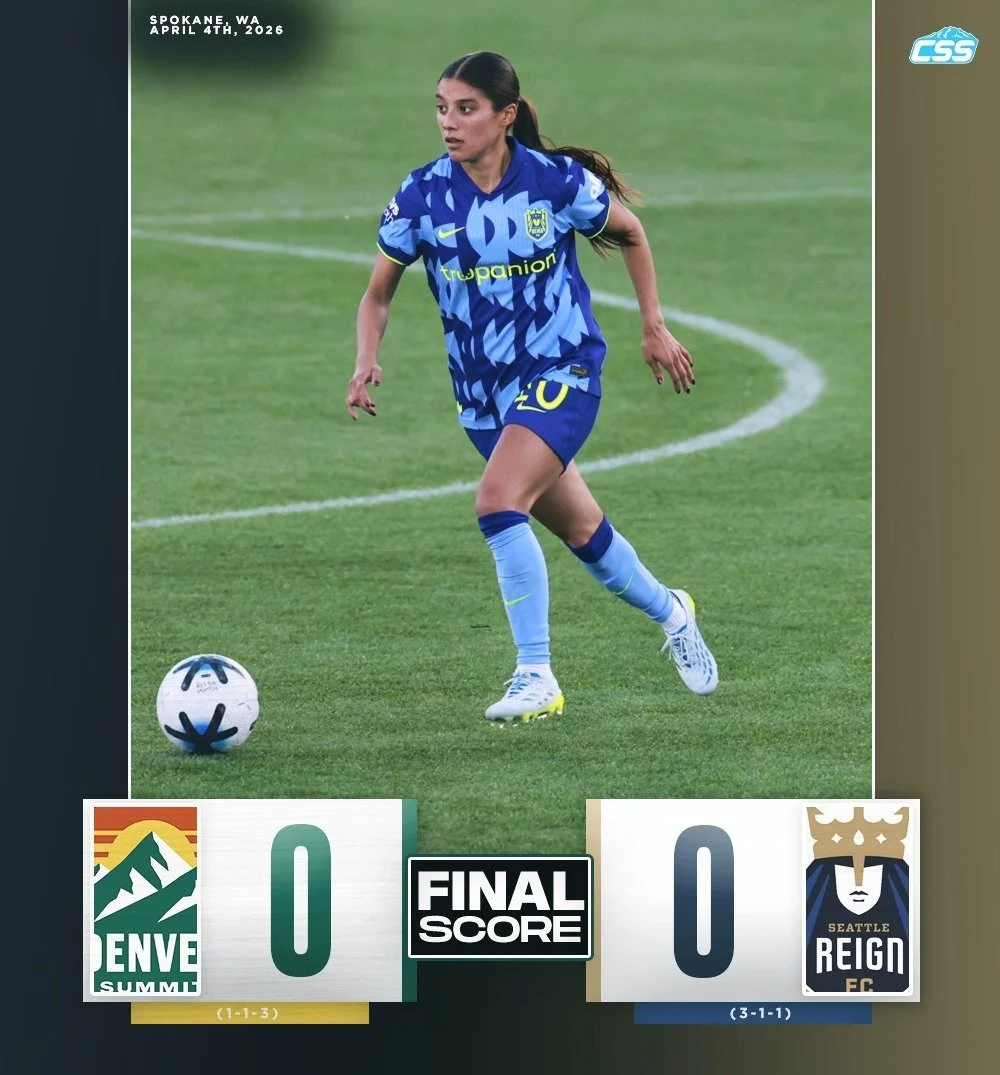 FINAL: In their final match in Spokane, our @reignfc settle for a scoreless draw with @denversummit_fc. The teams split the points, as Denver controls the attacking statistics.

Clean sheet for Seattle, now to move on and come back home...

Photo by 