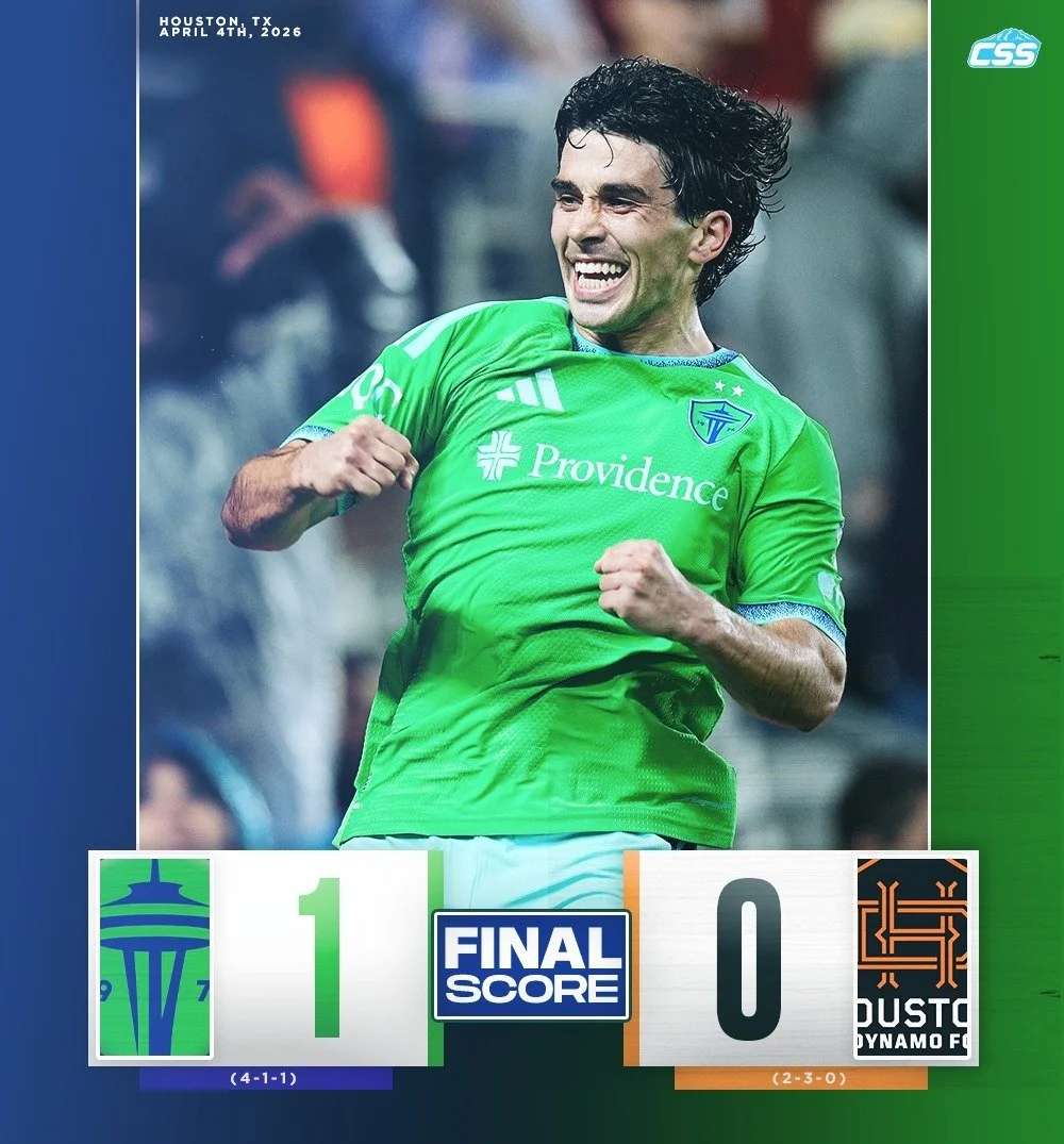 FINAL: @SOUNDERSFC WIN! The Sounders grind out another win on the road early into the 2026 season, as Paul Rothrock scores the lone goal in this contest to beat the @houstondynamo.

Seattle is 4th in the Western Conference after this result.

Photo v