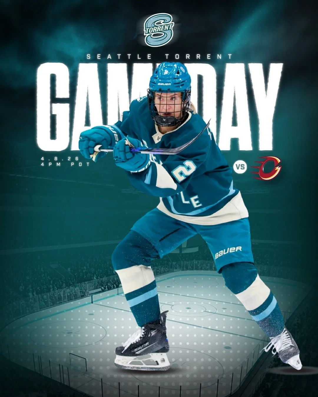 It's @pwhl_torrent gameday! The Torrent play the second leg of a back-to-back tonight, battling @pwhl_charge for the fifth time this season. Seattle is looking for a bounce-back effort after a tough defeat last night.

You can always head down to the