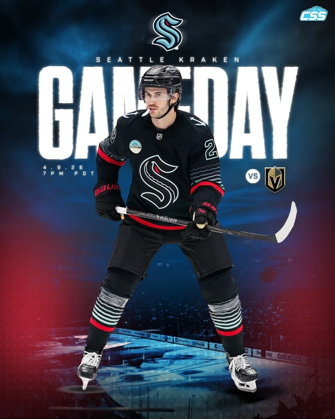 It's @SeattleKraken gameday! For the final time this season, the Kraken will wear their all-black third jerseys, welcoming the @vegasgoldenknights to @climatepledgearena tonight.

Seattle begins their final homestand of the season tonight. 

You can 