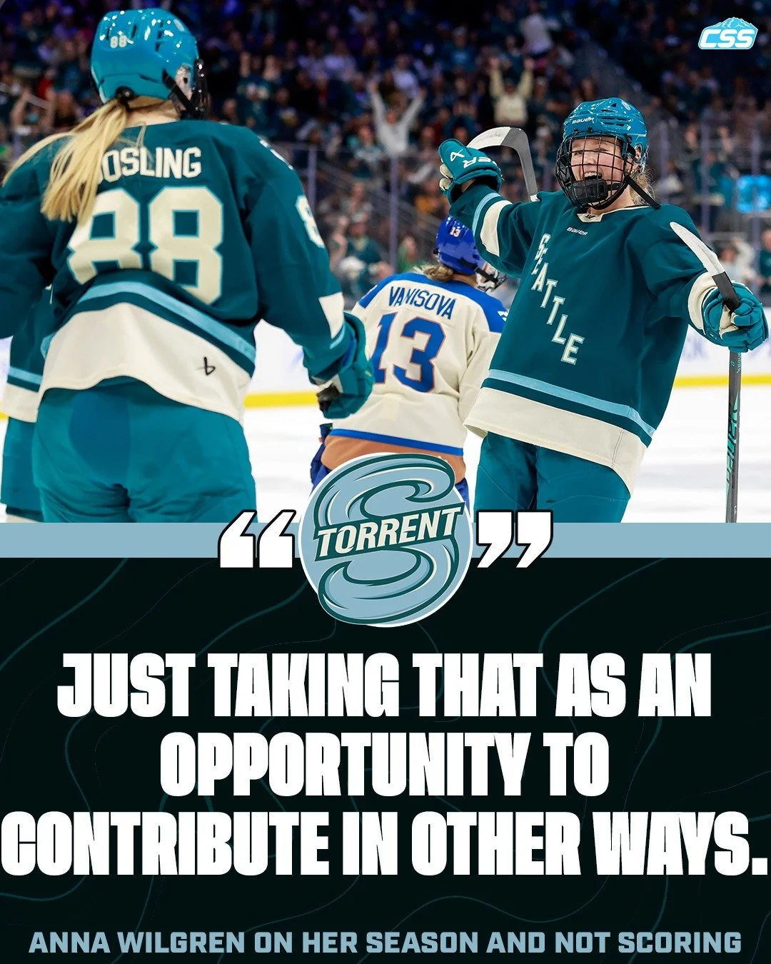 Anna Wilgren was asked if she felt she'd gotten the "monkey off her back" after yesterday's @pwhl_torrent game, having scored her first two goals of the season in the contest.

She reflected on the year to this point⬇️

Cover photo by @wolt