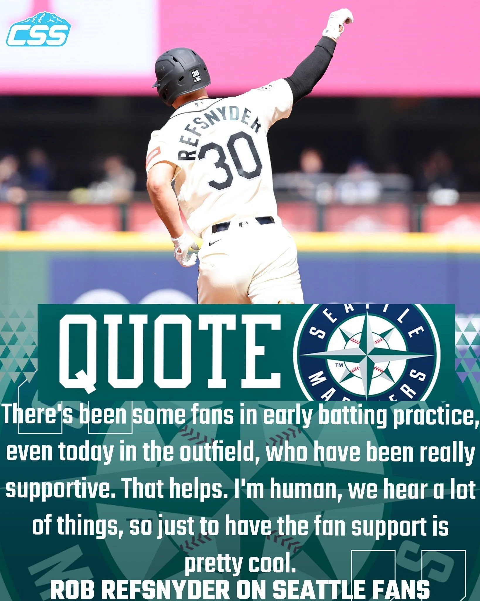 After putting his first hit in a @Mariners uniform on the board, outfielder Rob Refsnyder shared that he'd received some positive encouragement from several Seattle fans.

Photo by @bgrdq 

#TridentsUp #SeattleMariners #SeattleSports