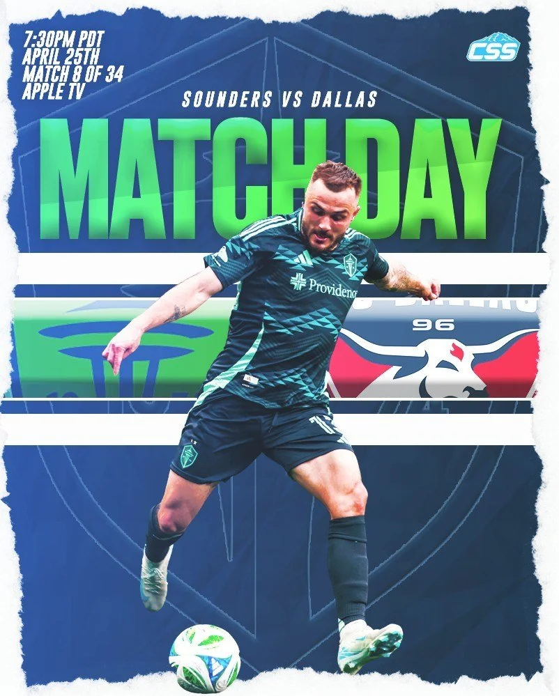 It's @soundersfc matchday! The Sounders are back at @lumenfield following their victory over St. Louis for another Western Conference clash, as they welcome an intriguing @fcdallas club to town for a Saturday night clash.

You can always head down to