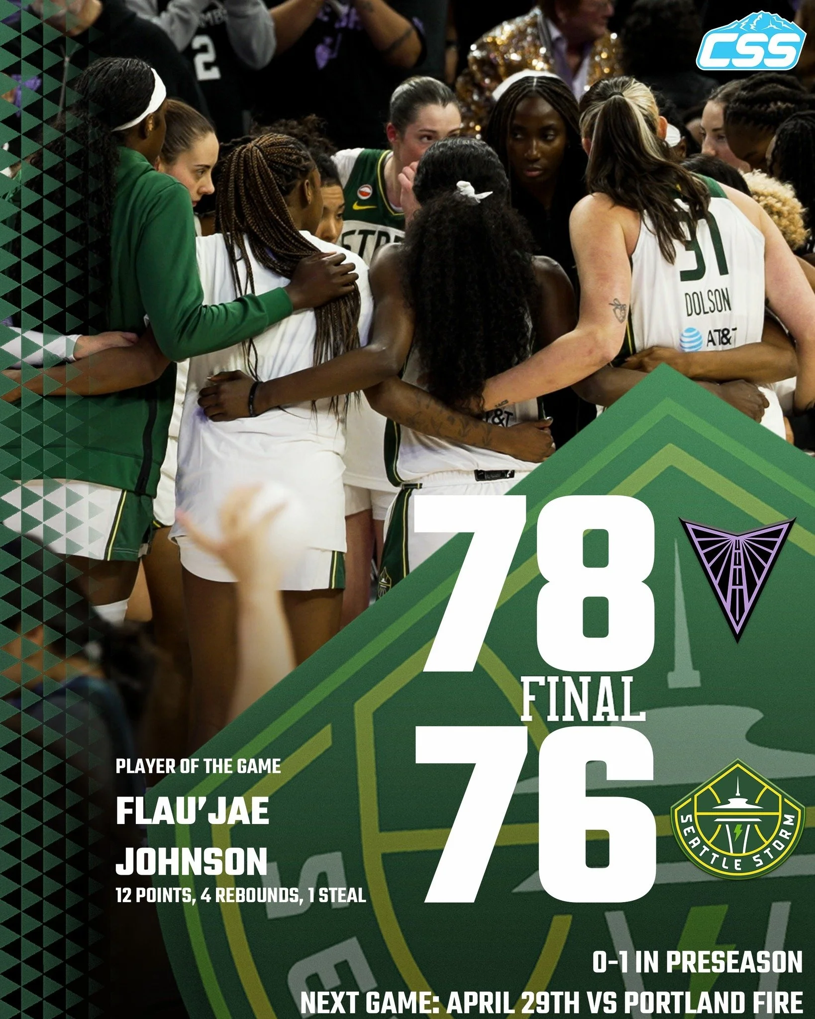 FINAL: Last night, the @seattlestorm dropped a preseason contest against the @valkyries, coming up just short as things got tight late.

Seattle got strong performances from Flau'jae Johnson, Zia Cooke, and Dominique Malonga. 

Photo via the Storm

#
