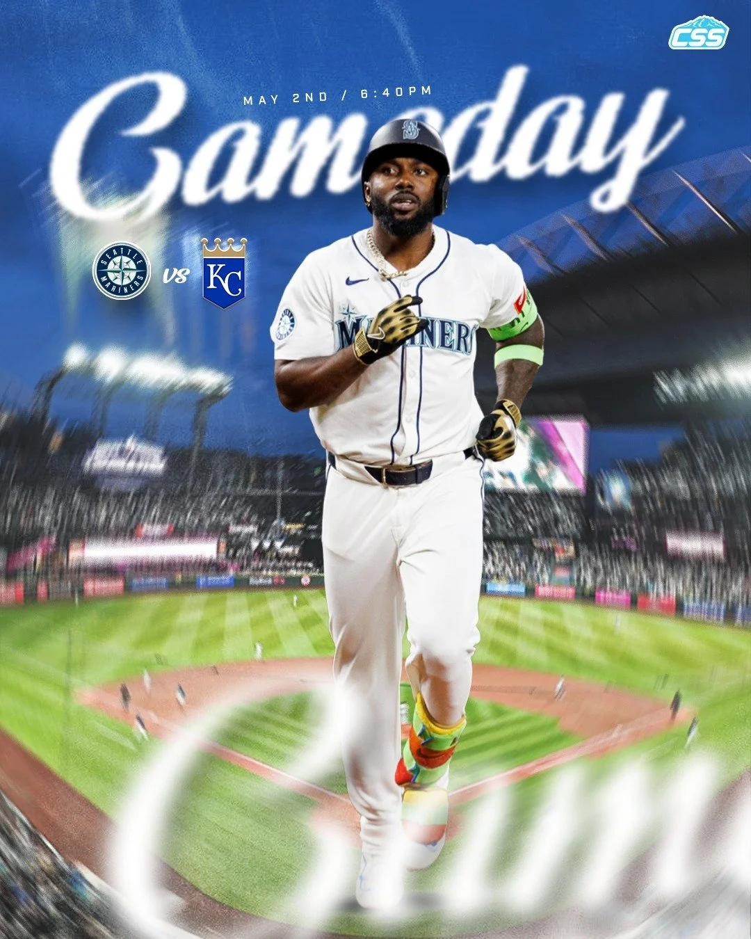 It's @mariners gameday! After a tight defeat last night to open the series, the Mariners look to even things up in the second game of the weekend against the @kcroyals! Emerson Hancock takes the mound, as it's Randy Johnson's Number retirement night!