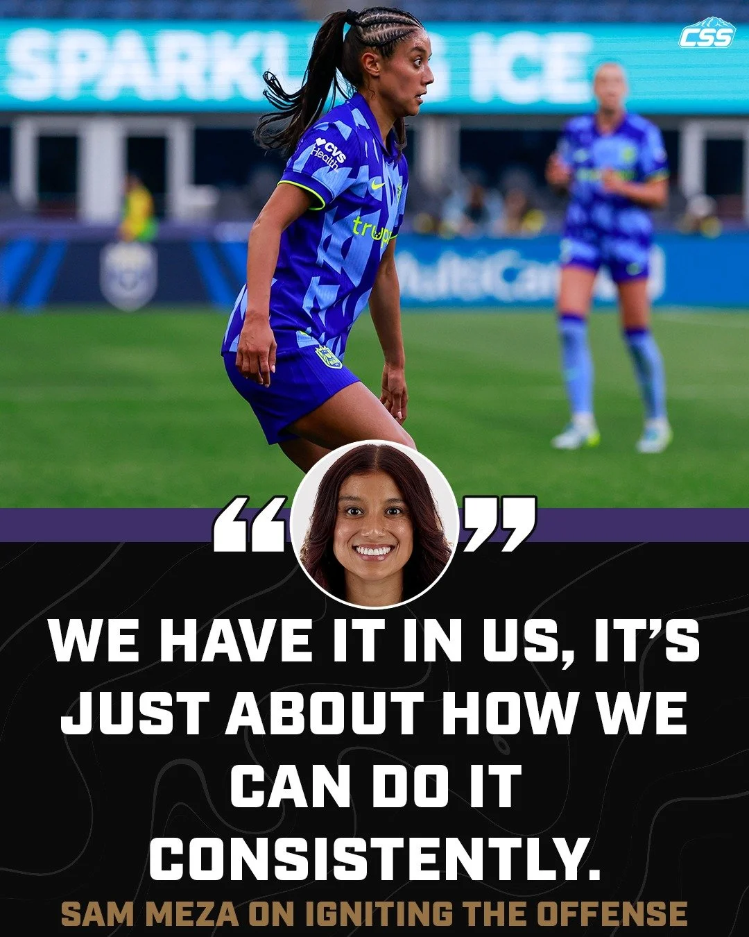 During the @reignfc matchday-one press conference, we asked midfielder Sam Meza what she thought the team's offense needed, considering its current goal drought. 

Meza mentioned the team's cadence during the earlier part of the season, saying she st