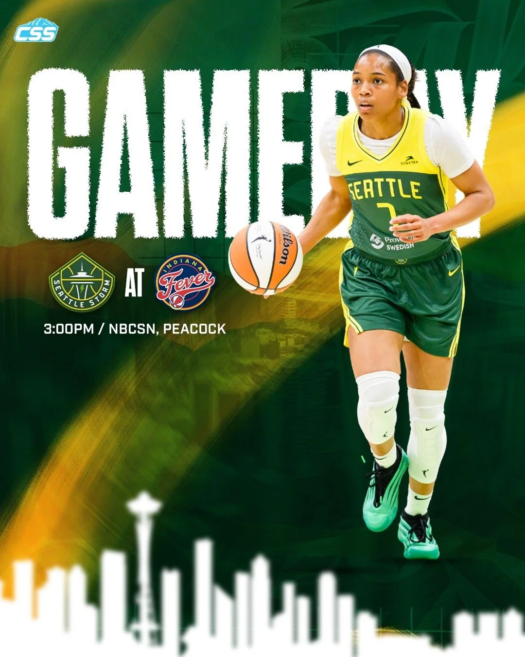 It's @seattlestorm gameday! The Storm close out their road trip with a battle against the @indianafever this afternoon, as they'll be without star big Dominique Malonga. Seattle is looking to bounce back from a road loss in Toronto.

You can always h