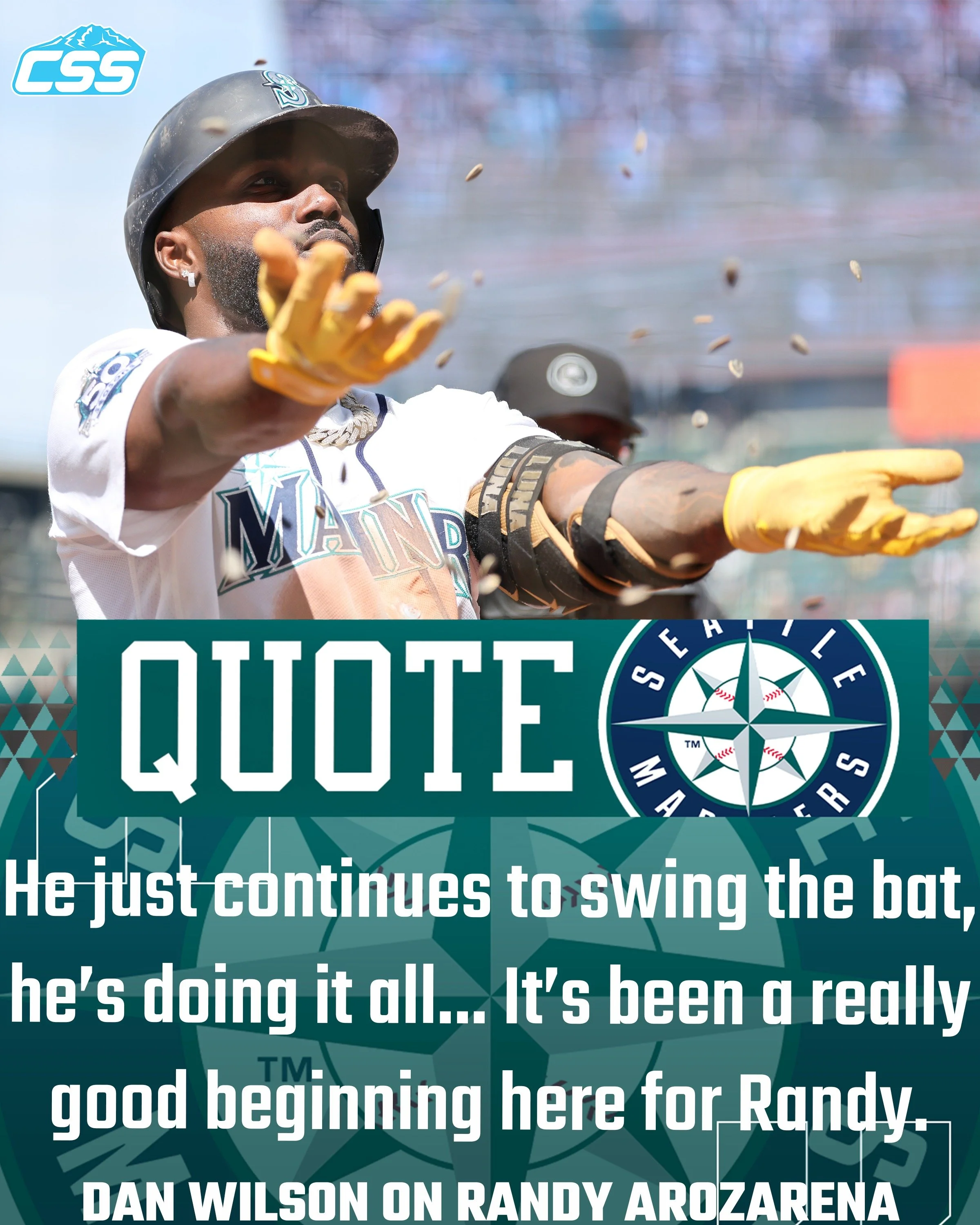 When asked about Randy Arozarena's performance after yesterday's game, @Mariners manager Dan Wilson talked about Randy bringing some "fire" in the win as well as his strong start to the season.

Photo by @bgrdq 
Video via the Mariners

#Tri