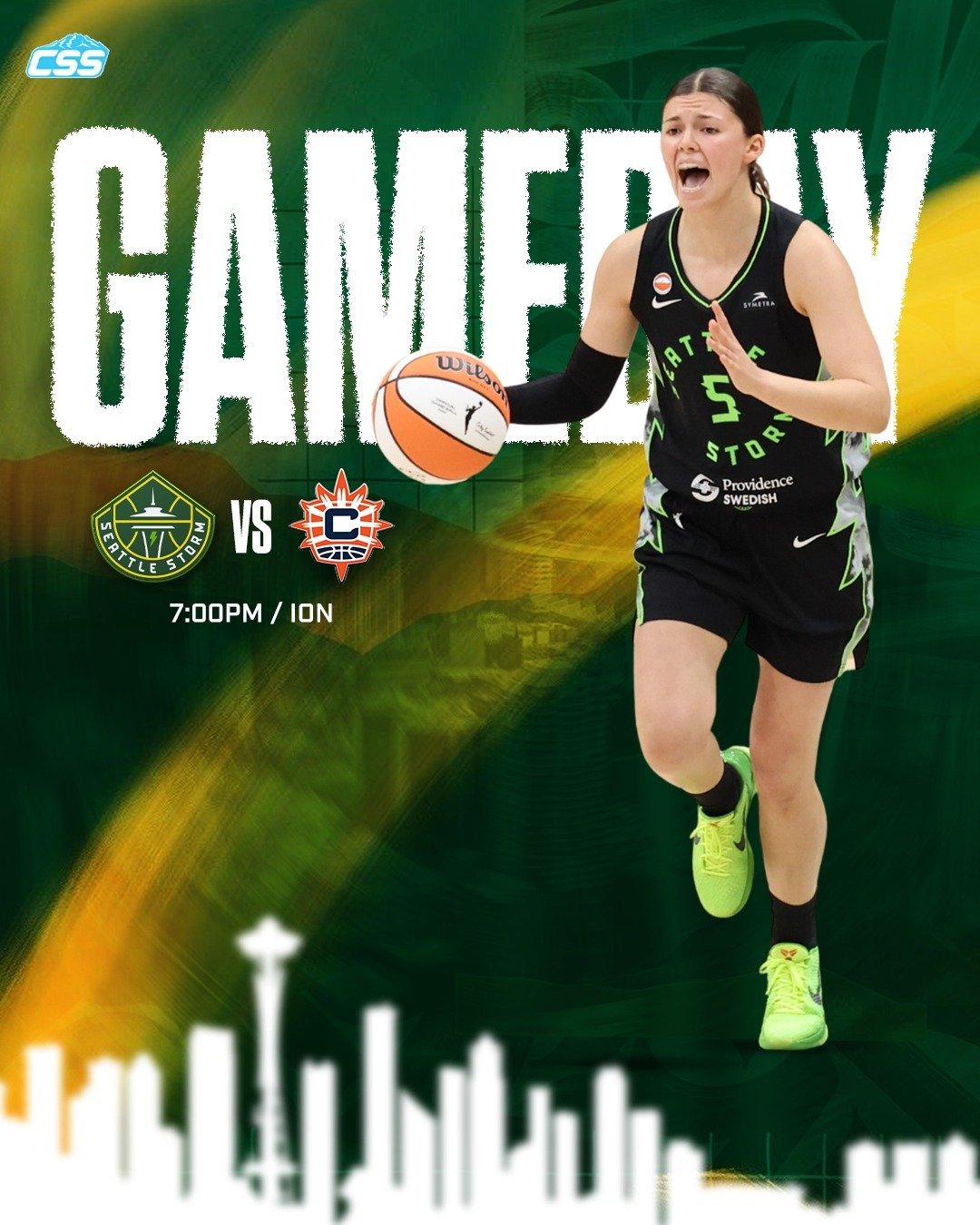 It's @seattlestorm gameday! The Storm are back at @climatepledgearena for the second contest of a four-game homestand, hosting the @connecticutsun for the second time in three days!

The Storm are looking for a bounce-back effort tonight!

You can al