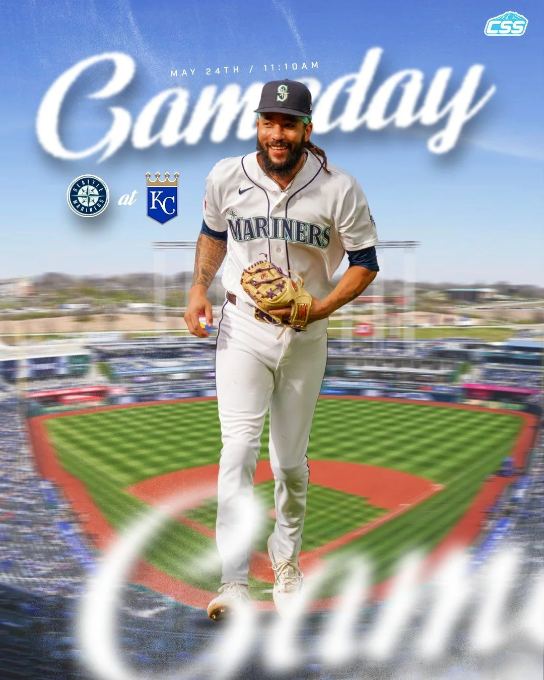 It's @mariners gameday! Following an ugly defeat in yesterday's game, the Mariners will look to take today's morning rubber match against the @kcroyals to close out this road series.

Bryan Woo takes the mound for Seattle today. 

You can always head