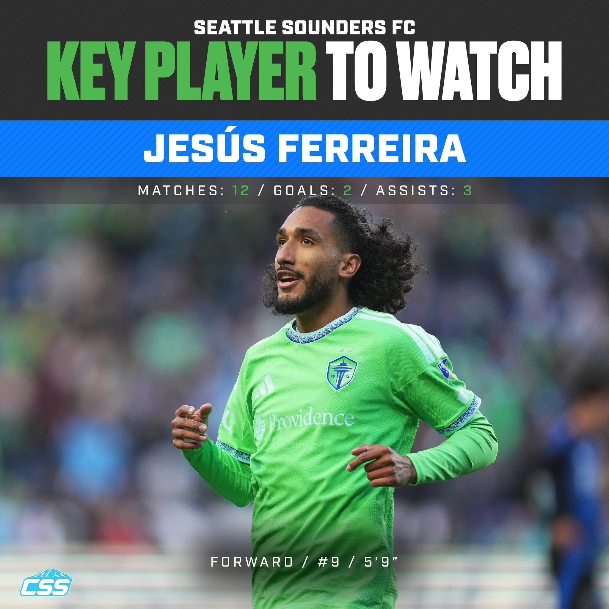 Our key @soundersfc player to watch tonight is Jes&uacute;s Ferreira. In this crucial matchup against @lafc, we're looking for one of the Sounders' best players this season to make a big-time impact!

You can always head down to the home of CSS, @rou