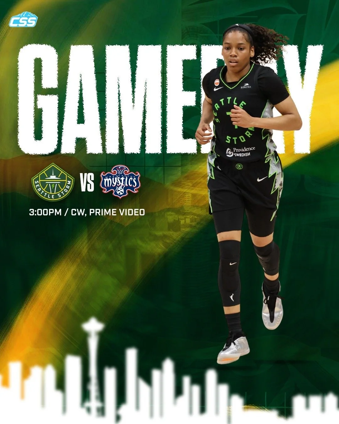 It's @seattlestorm gameday! Coming off a satisfying victory back on Friday night, the Storm continue a four-game homestand as they'll play host to the @washmystics this afternoon!

Seattle will host its annual toy drive benefiting Seattle Children&rs