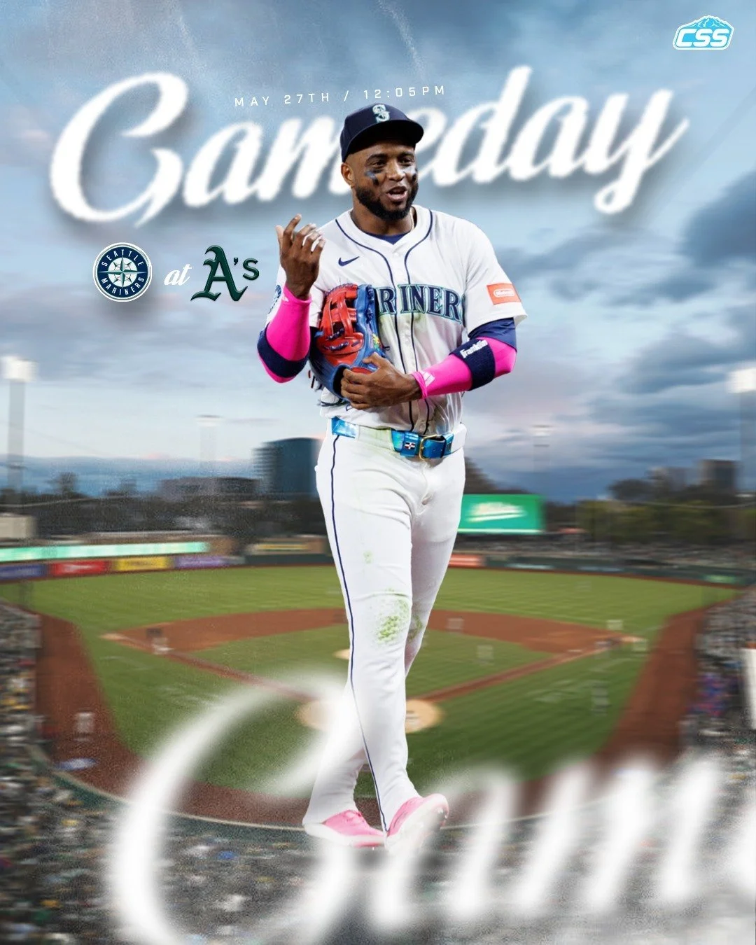 It's @mariners gameday! The Mariners are at the end of a six-game road trip, looking to close things up in this series against the @athletics on a high note. Logan Gilbert takes the mound for Seattle, as a win puts the M's in first place in the AL We