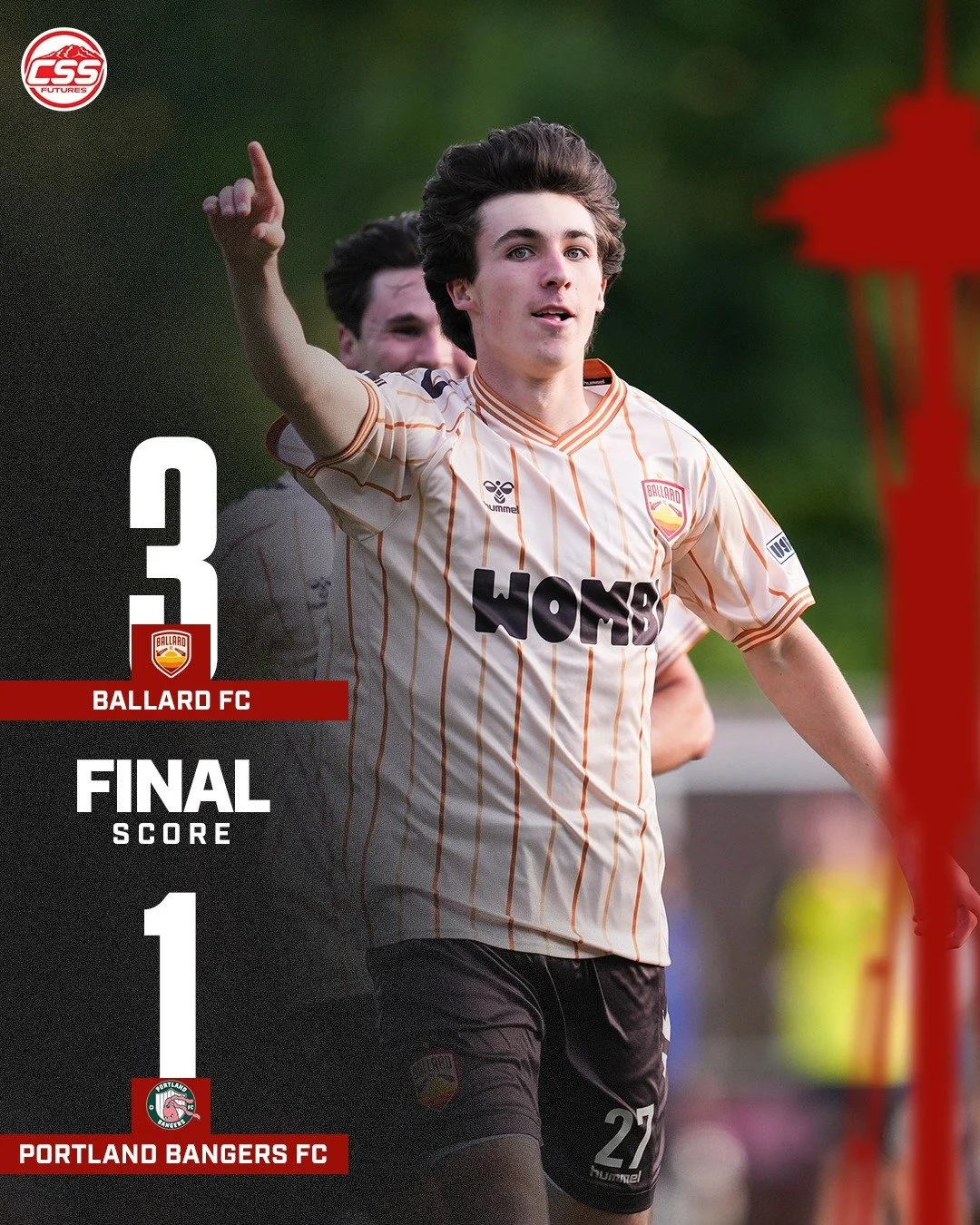 FINAL: @goballardfc WINS! Ballard takes a big-time home victory over @portlandbangers behind excellent goals by Alex Notzka and Juan Alvarez, before a tap-in by Anton Hjalmarsson seals it late.

Big result for Ballard!

Photo by @ericspnwsports 

#Ba