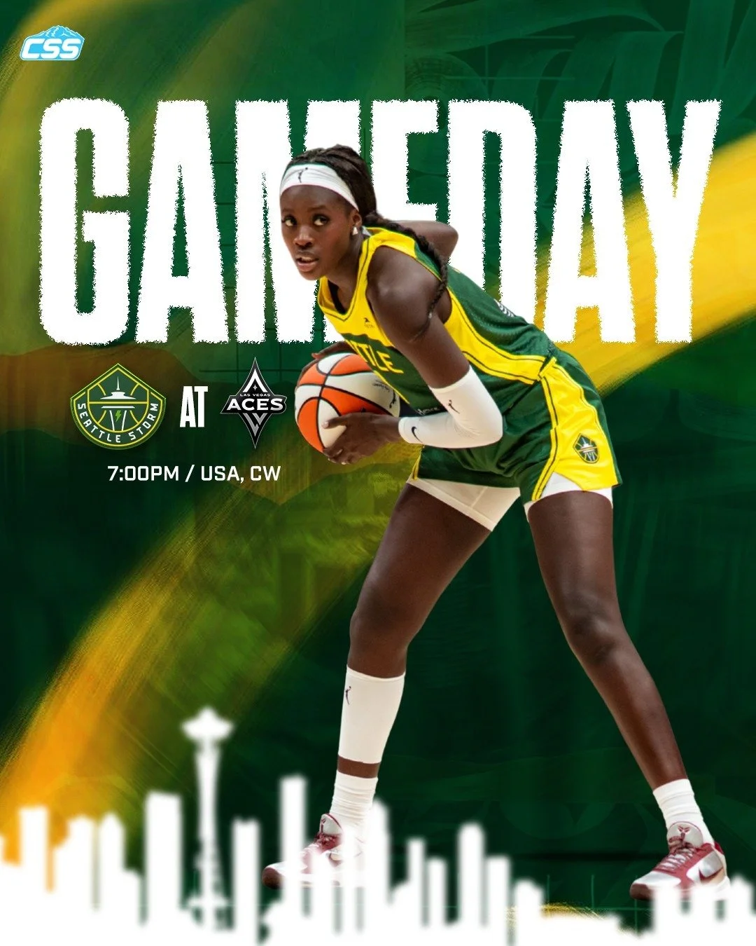 It's @seattlestorm gameday! Following a rough second half in a defeat to the Lynx, the Storm are looking to put together a more complete effort tonight when they battle the @lvaces to close out another mini road trip. 

Here is the Storm game status 