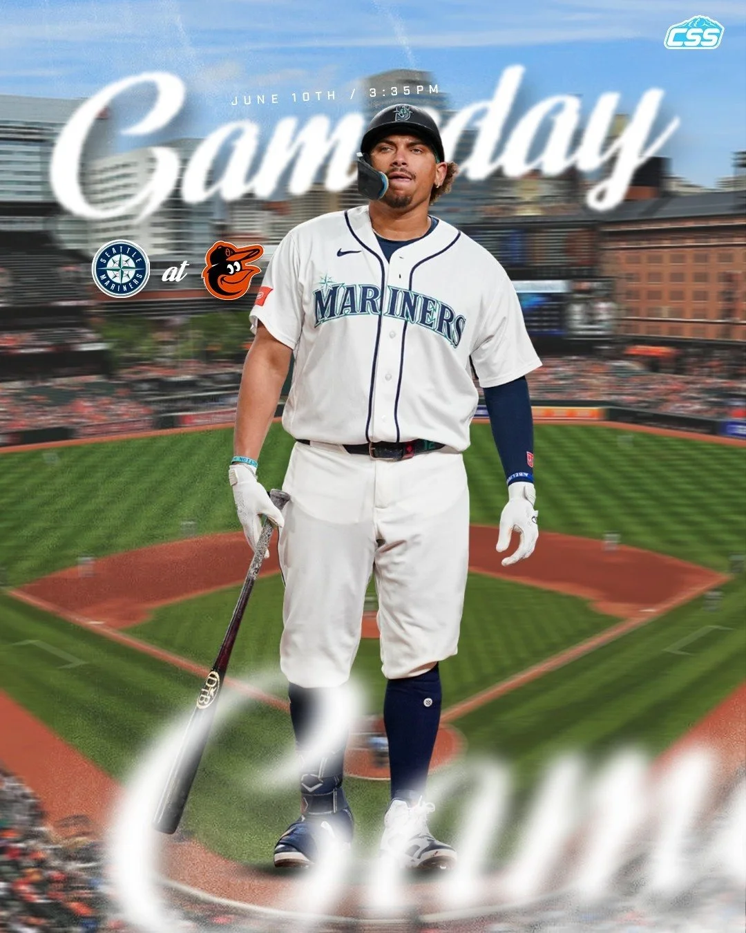 It's @mariners gameday! Following a heart-pounding victory last night to ensure a series split, the Mariners are back in action tonight against the @orioles to continue their four-game road set in Baltimore. 

George Kirby on the hill tonight for Sea