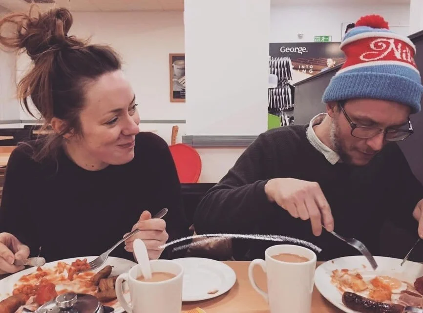 ❤️ Just a little reminder of how you can work with your other half and still like them. 

First photo was taken circa February 2017 when we all took ourselves off to Asda Cafe for a break from the stresses of opening a restaurant on a whim whilst rai