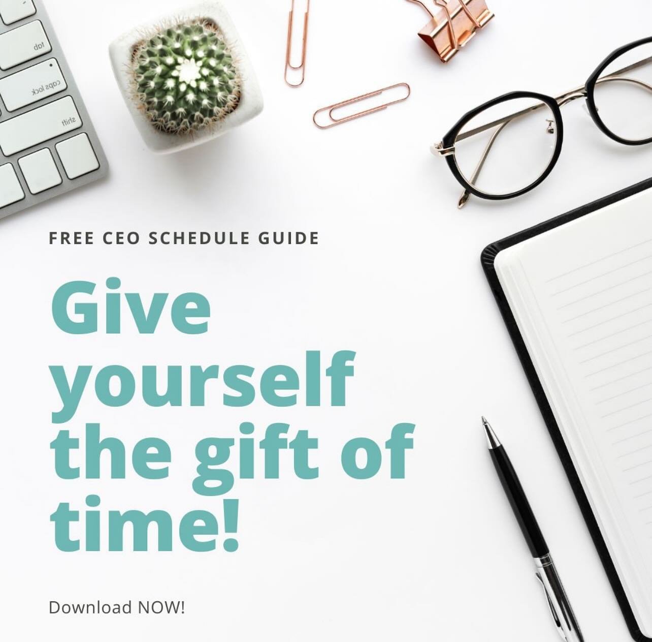 Double tap for a FREE gift! 

The gift of time, or as I like to think of it... the best gift we can all really give to ourselves. 

With my FREE CEO Schedule guide, give yourself the gift of an hour or more back into your busy day by designing your i