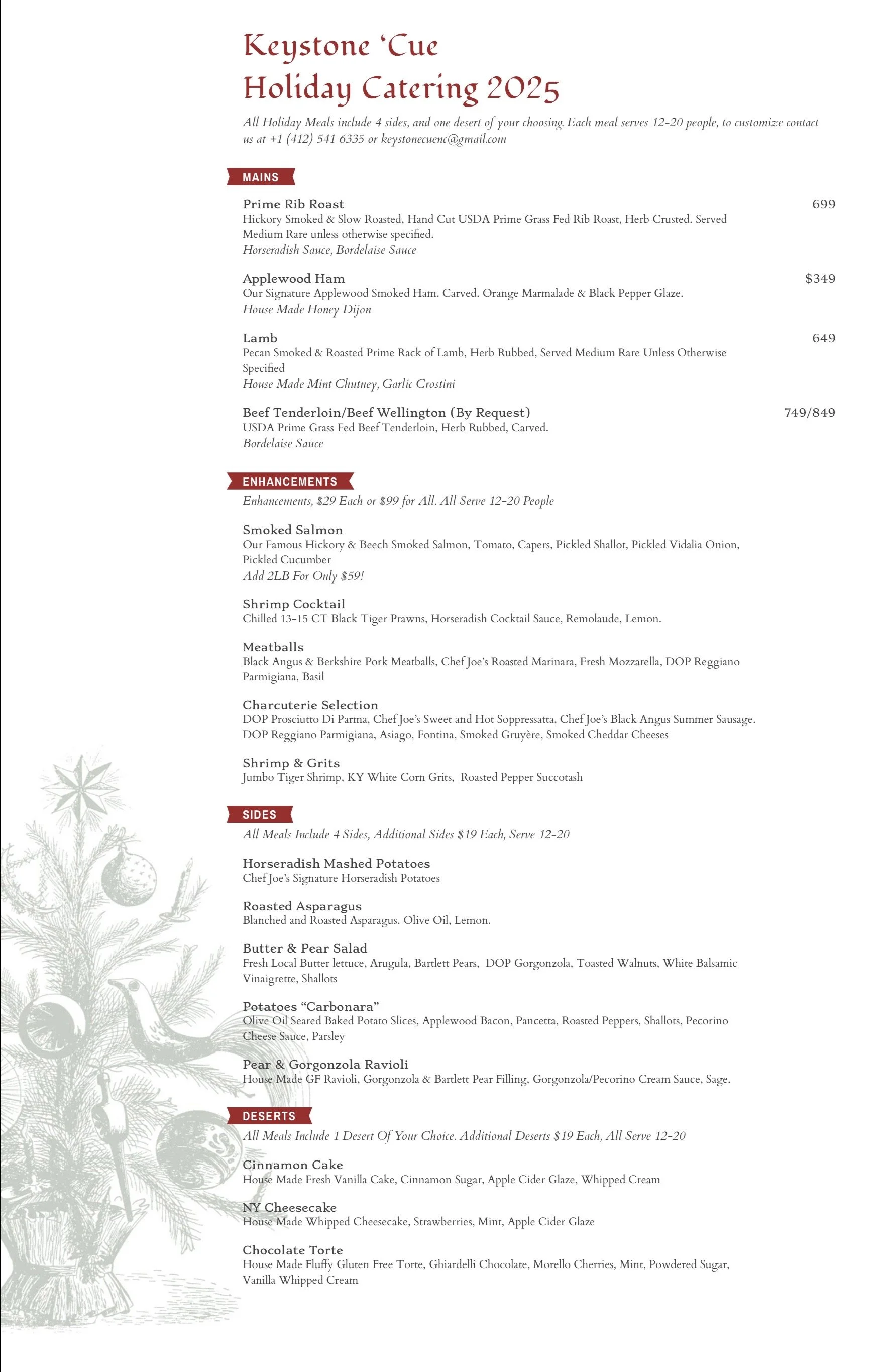 Holiday Catering 2025