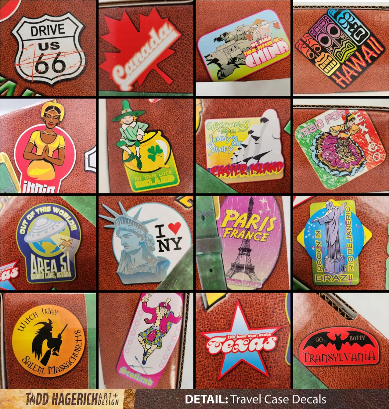 Todd Hagerich | Art & Design / The Great Escape - Travel Case Decals