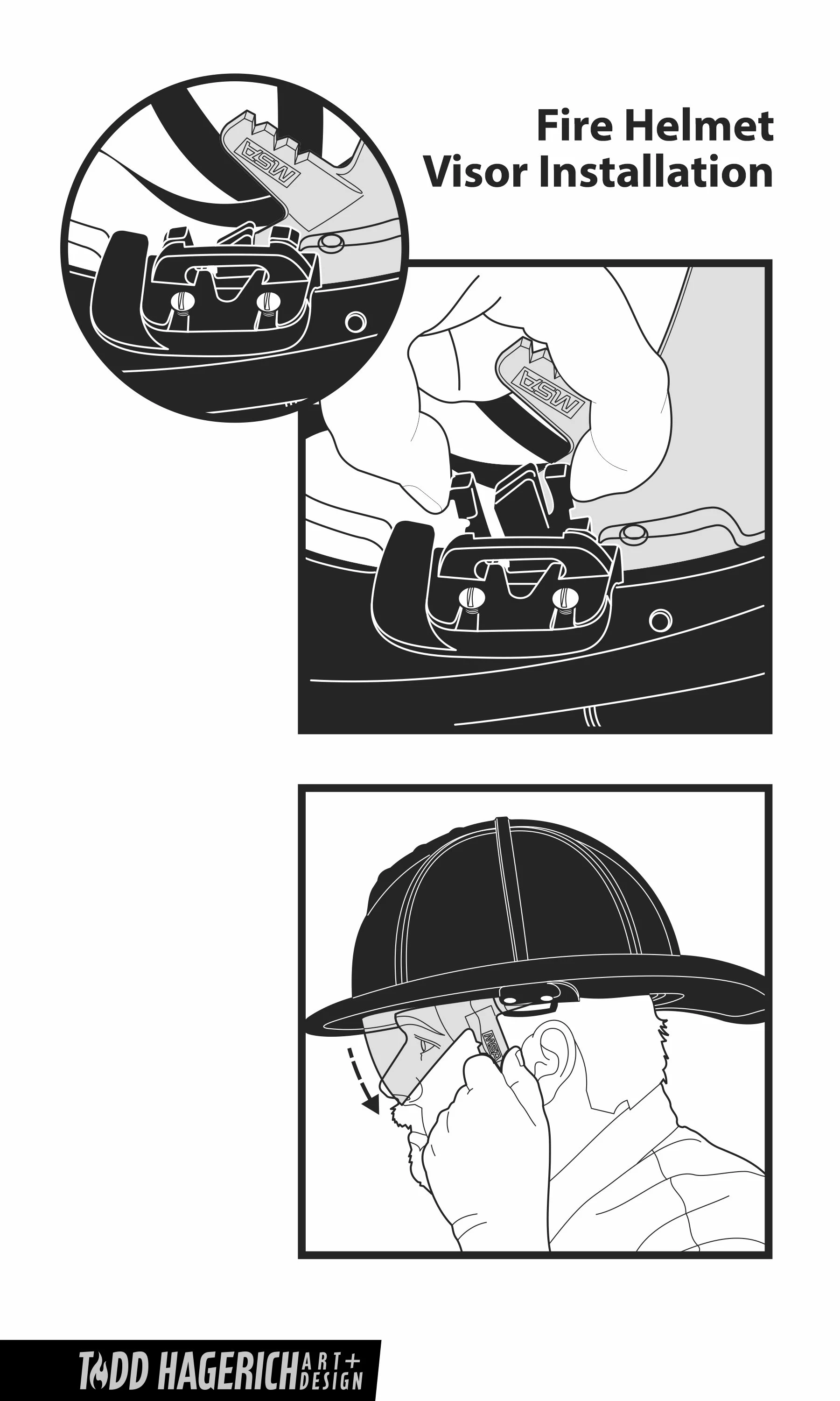 Todd Hagerich | Art + Design / Technical Illustration – Fire Helmet Visor