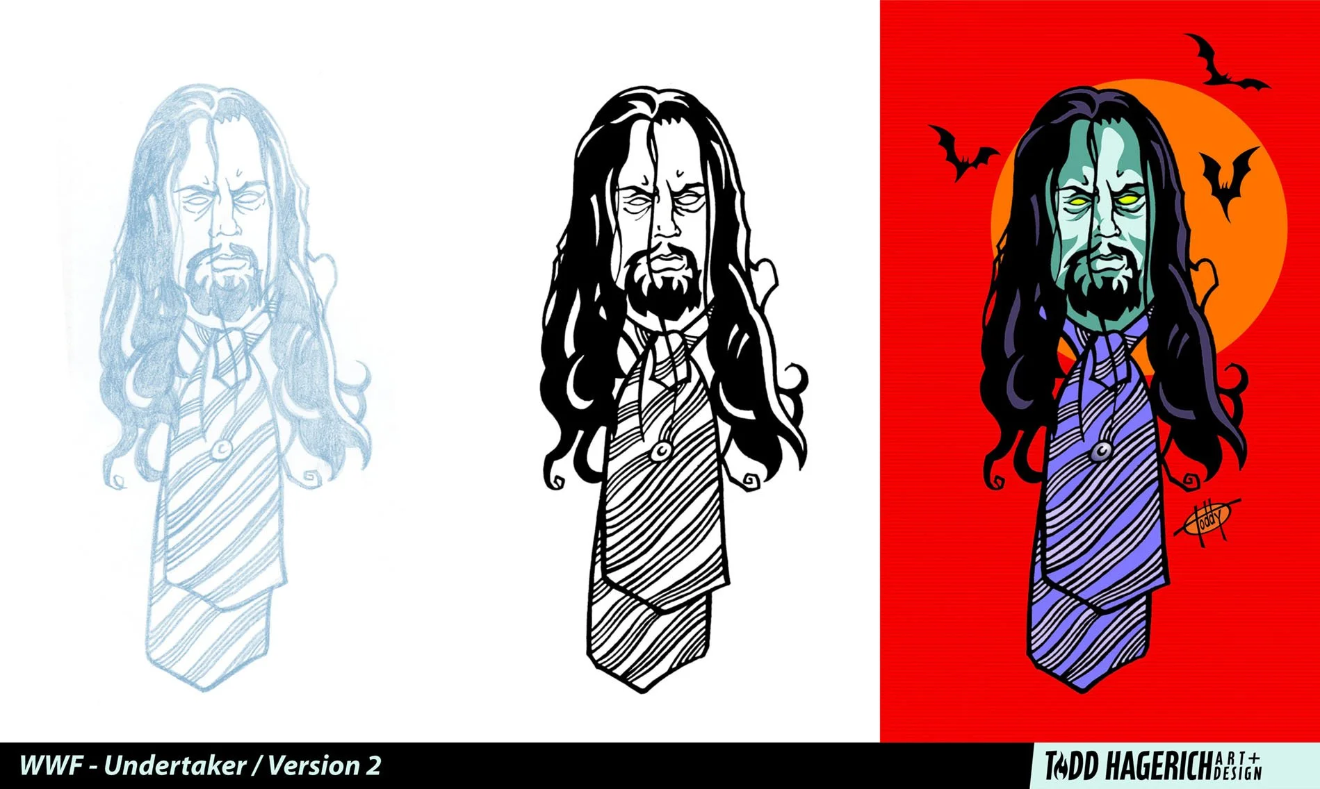 WWF Undertaker illustration created by illustrator Todd Hagerich.