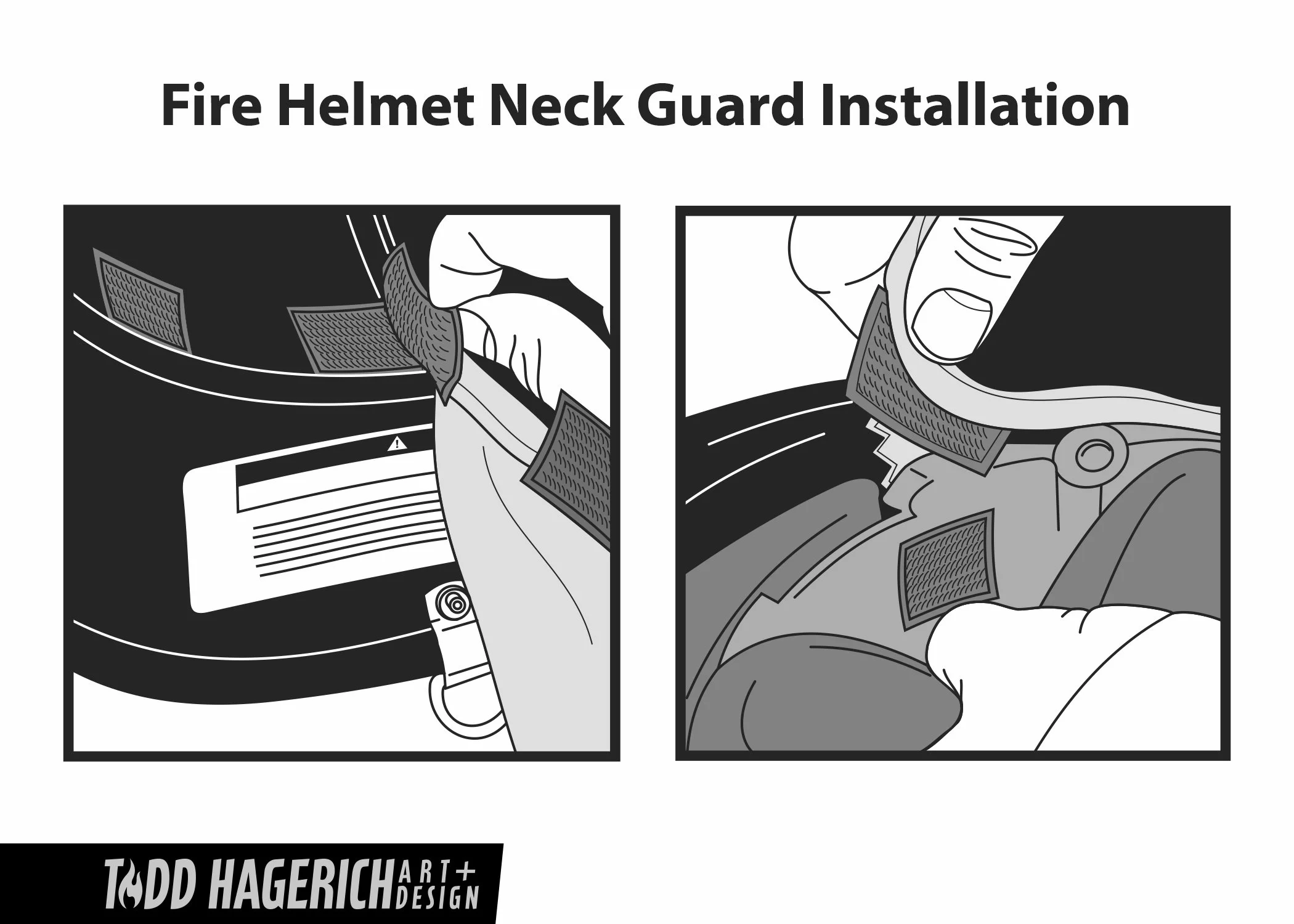 Todd Hagerich | Art + Design / Technical Illustration – Fire Helmet Neck Guard