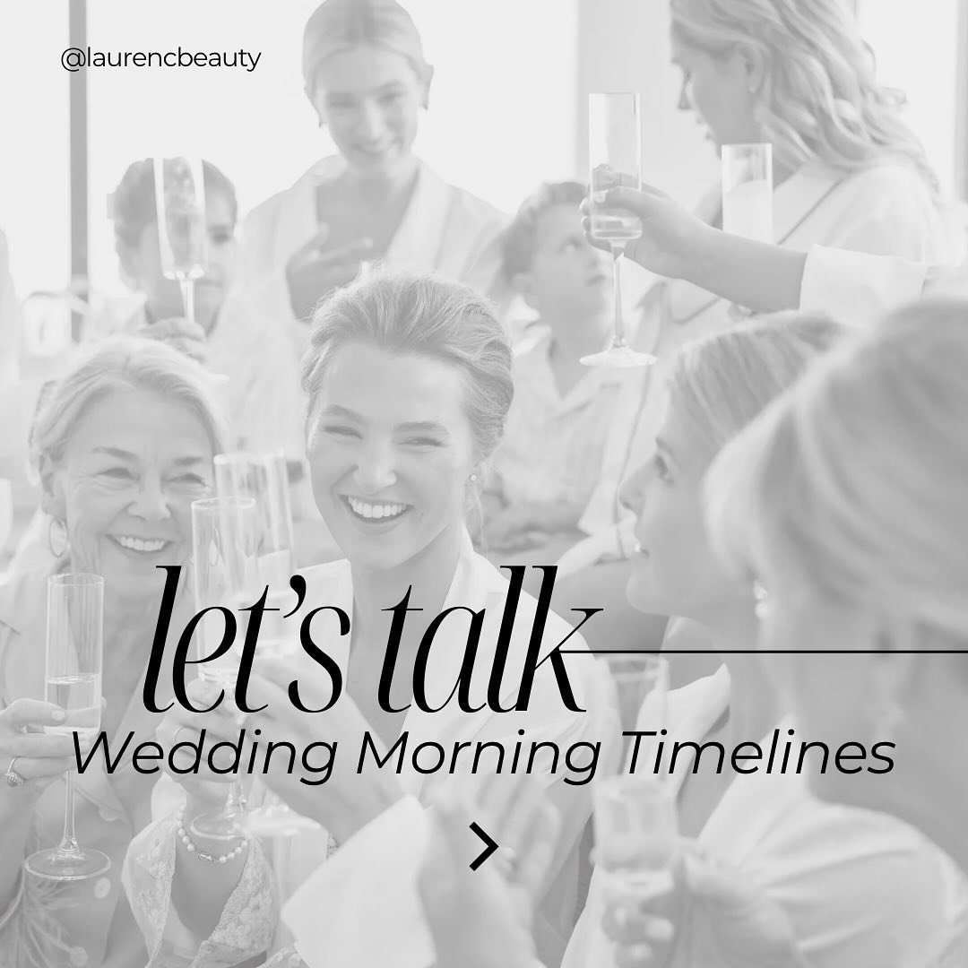 The number one secret to a stress-free wedding day? 🤫

✨Scheduling ample time for you and your wedding party to get ready! If stuff like hair and makeup run late, it can throw off your entire schedule. Stick to your timeline and rally your crew to k