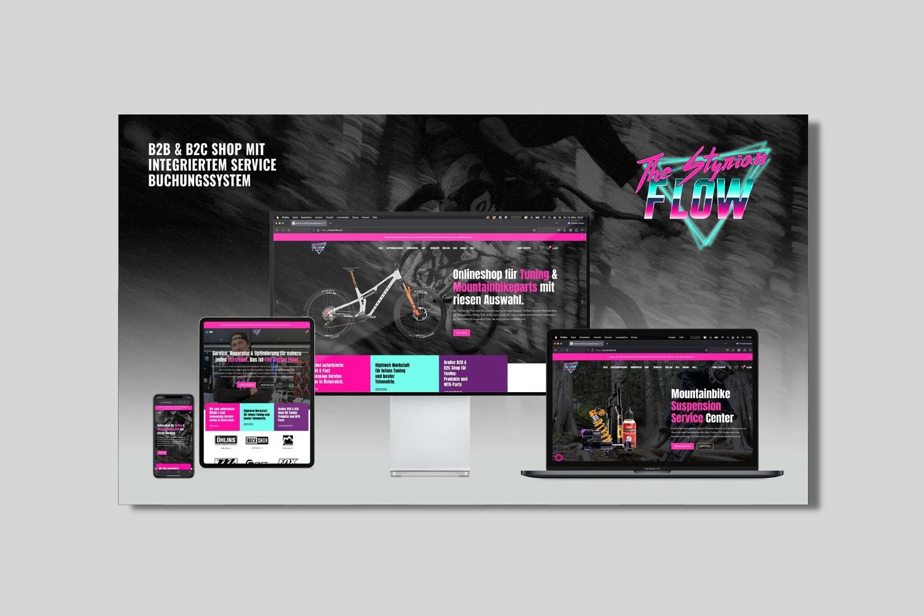 B2B & B2C Webshops und Buchungssystem: The Styrian Flow