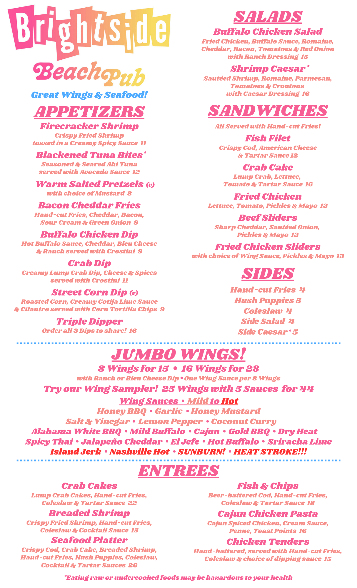 CHARLOTTESVILLE BEST CHICKEN WINGS SEAFOOD CRAB CAKES SALAD PASTA