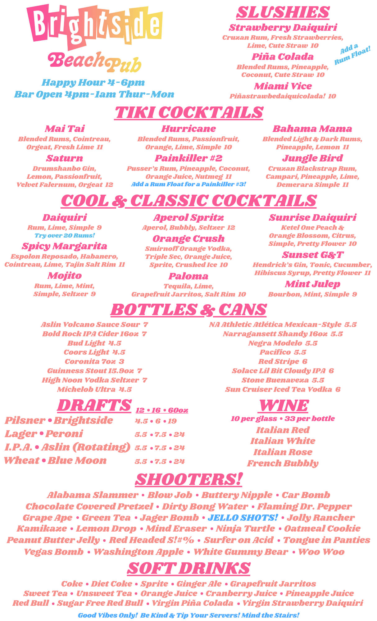 CHARLOTTESVILLE BEST COCKTAILS TIKI BEER WINE SHOOTERS BEACH BAR PUB