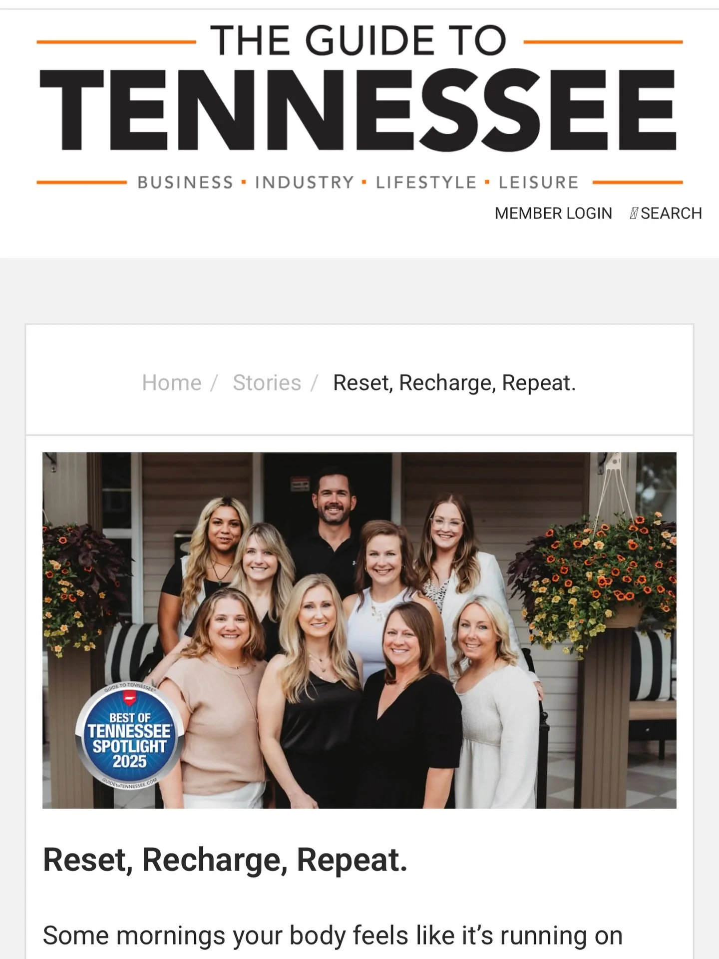 THANK YOU @guidetotennessee for our feature!! 

&ldquo;The Beaumont Med Spa won a 2025 Best of Tennessee Honorable Mention Award for the results and experiences they deliver every day. Clients leave energized, confident, and equipped with a plan that