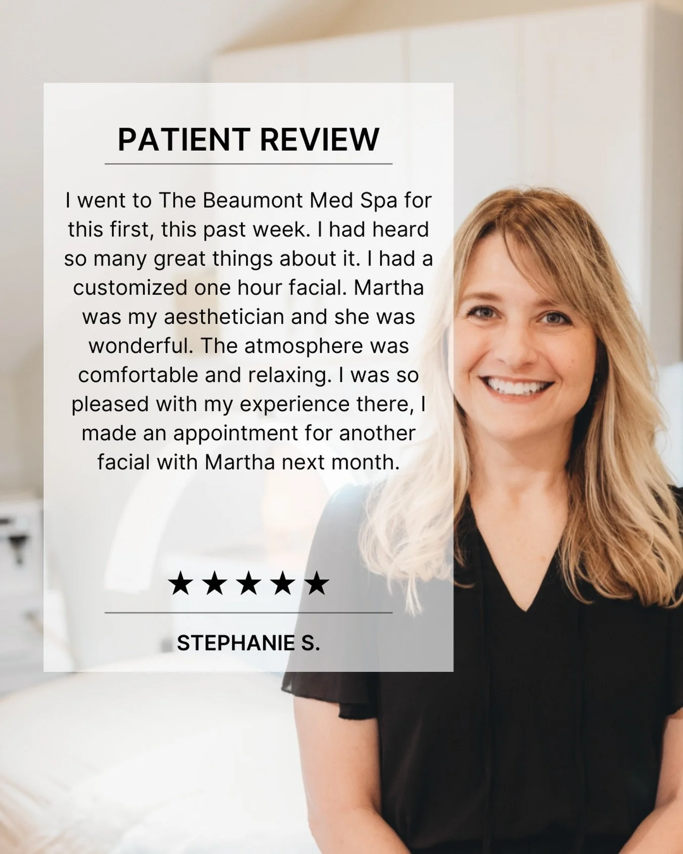 ⭐️⭐️⭐️⭐️⭐️

Medical Aesthetician, ZO SkinHealth Expert, Phlebotomy

Martha is a medical aesthetician as well as certified in phlebotomy. She grew up in Hendersonville, but is now a local resident of Lebanon. She started her aesthetician career in 201
