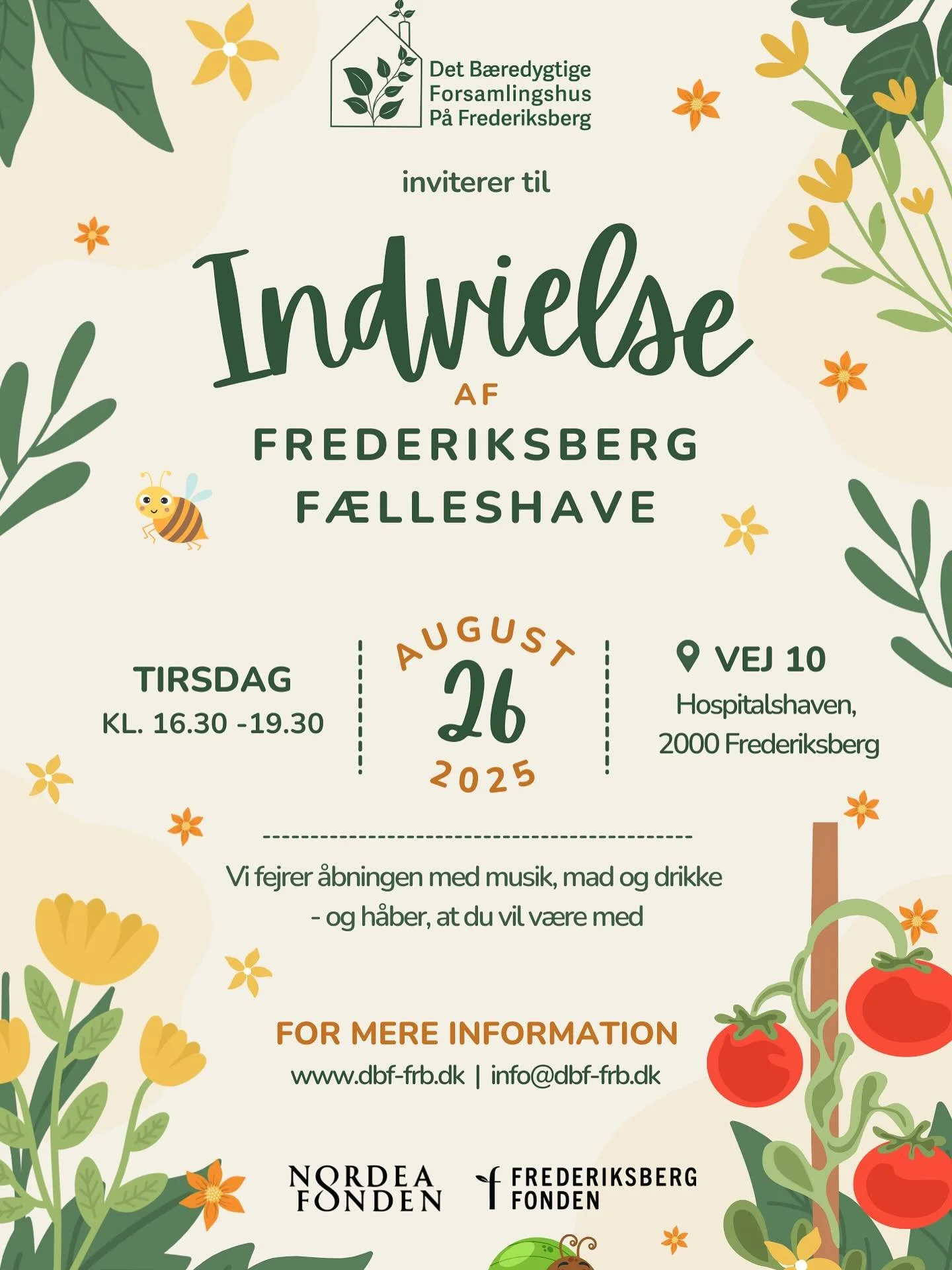 🌱 Kom med til indvielsen af Frederiksberg Fælleshave 🌱