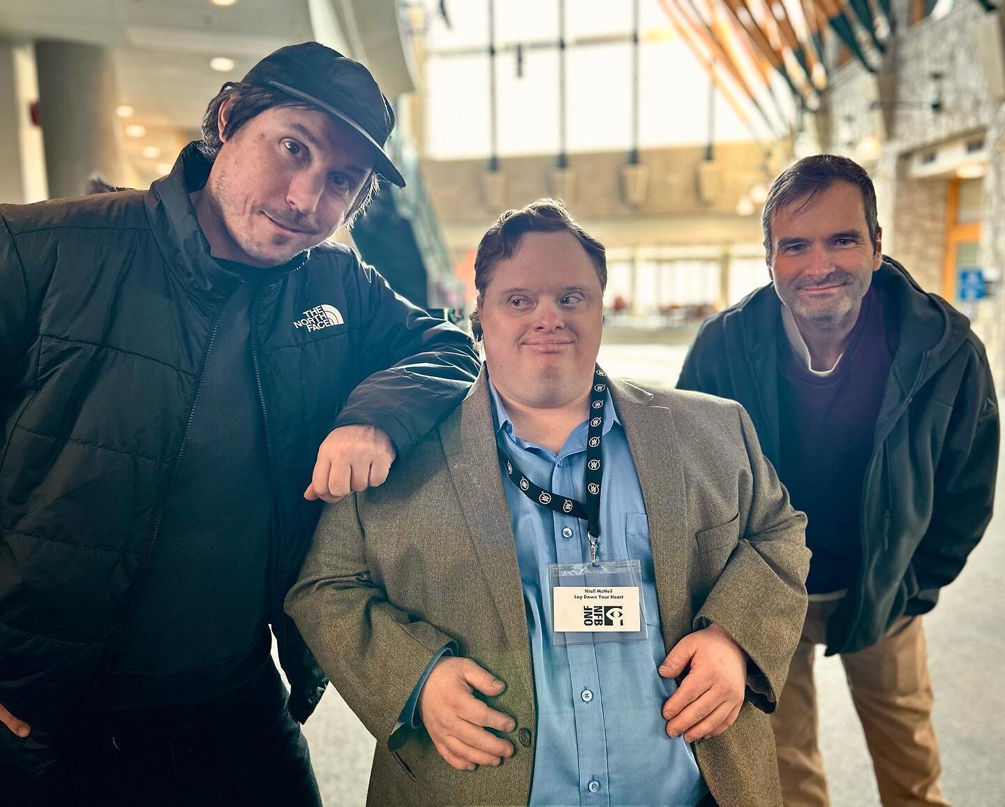 Chilling with my man Niall McNeil and @faulknerinvert at the Down Syndrome Film Festival. Niall was the star of our documentary film Lay Down Your Heart and it was great seeing the movie on the big screen together. Him and I are currently working on 