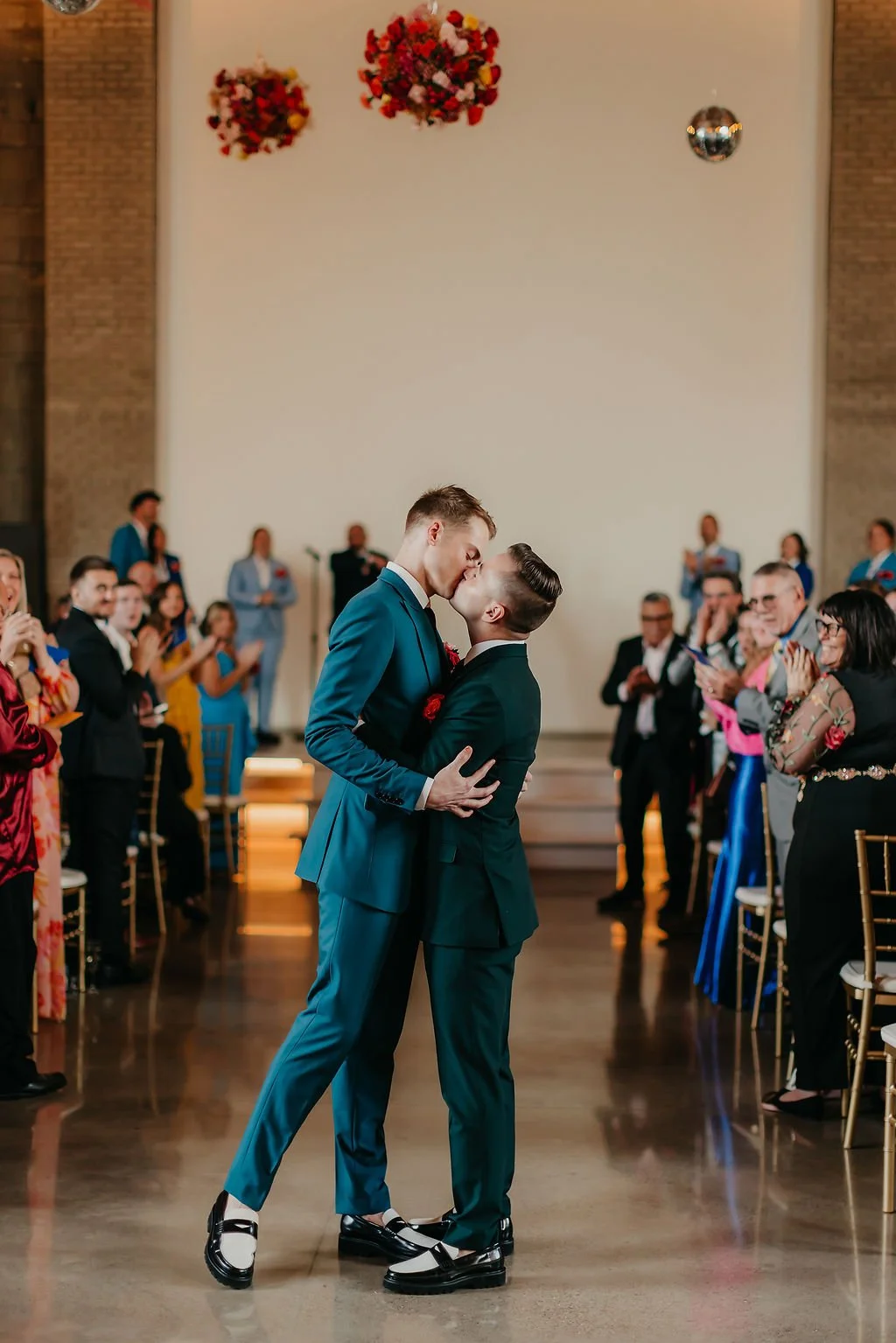 hollywood-theater-minneapolis-same-sex-wedding-first-kiss by Stacy Bengs.JPG