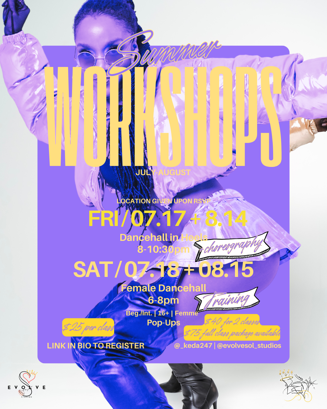 WORKSHOPS (Summer F'heels + Female Dancehall 2026)