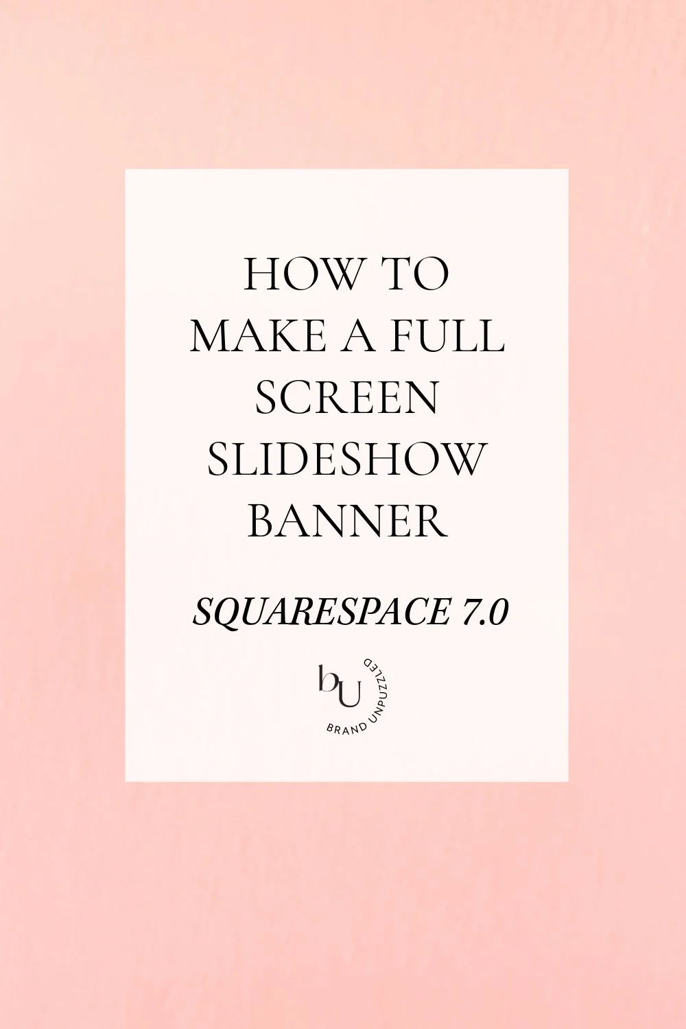 How to create a full bleed slideshow in Squarespace 7.1