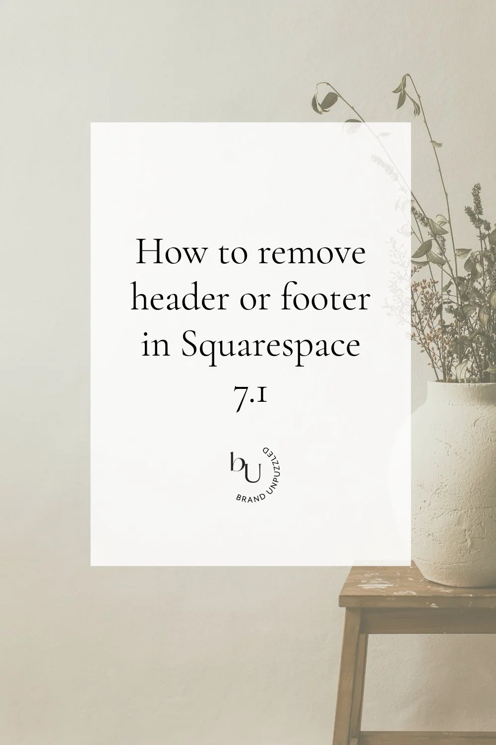 How to hide header or footer for a page in Squarespace 7.1