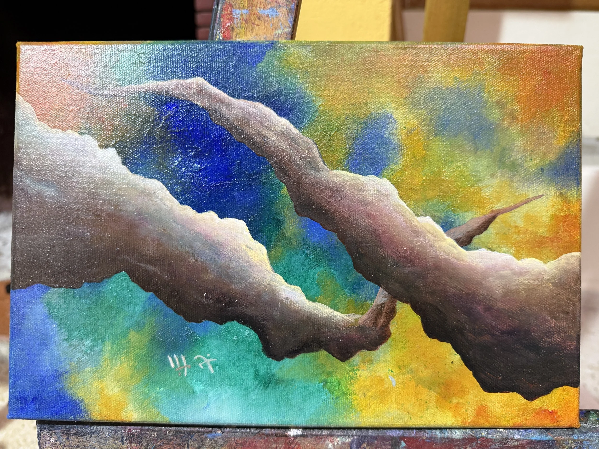 "Off the beaten track 6", - €90 - Acrylics on canvas, 30x20cm