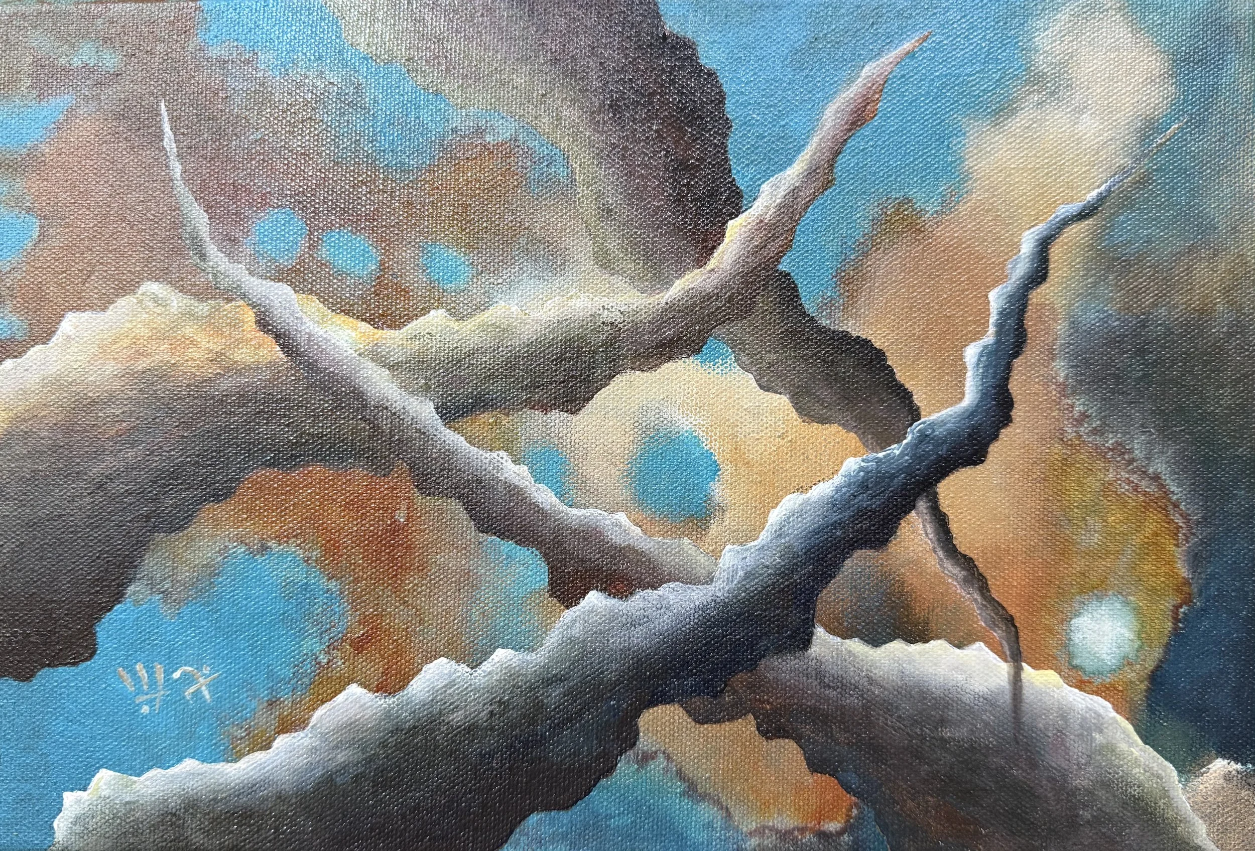 "Off the beaten track 5", - €90 - Acrylics on canvas, 30x20cm