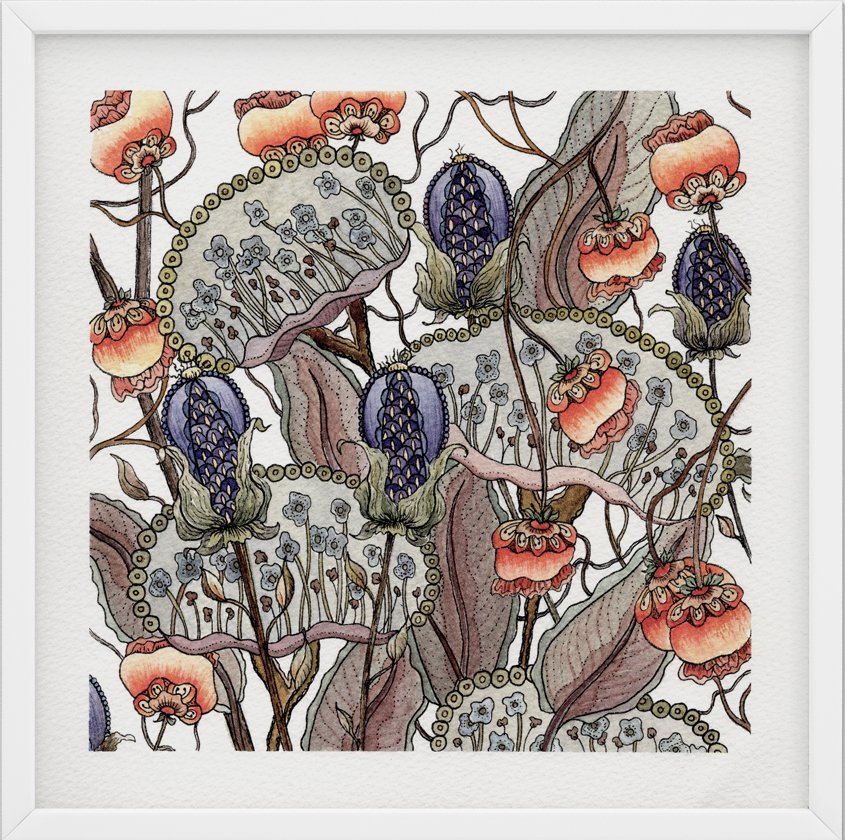 A Nod to Nature #08 | 8" x 8" watercolor on paper
