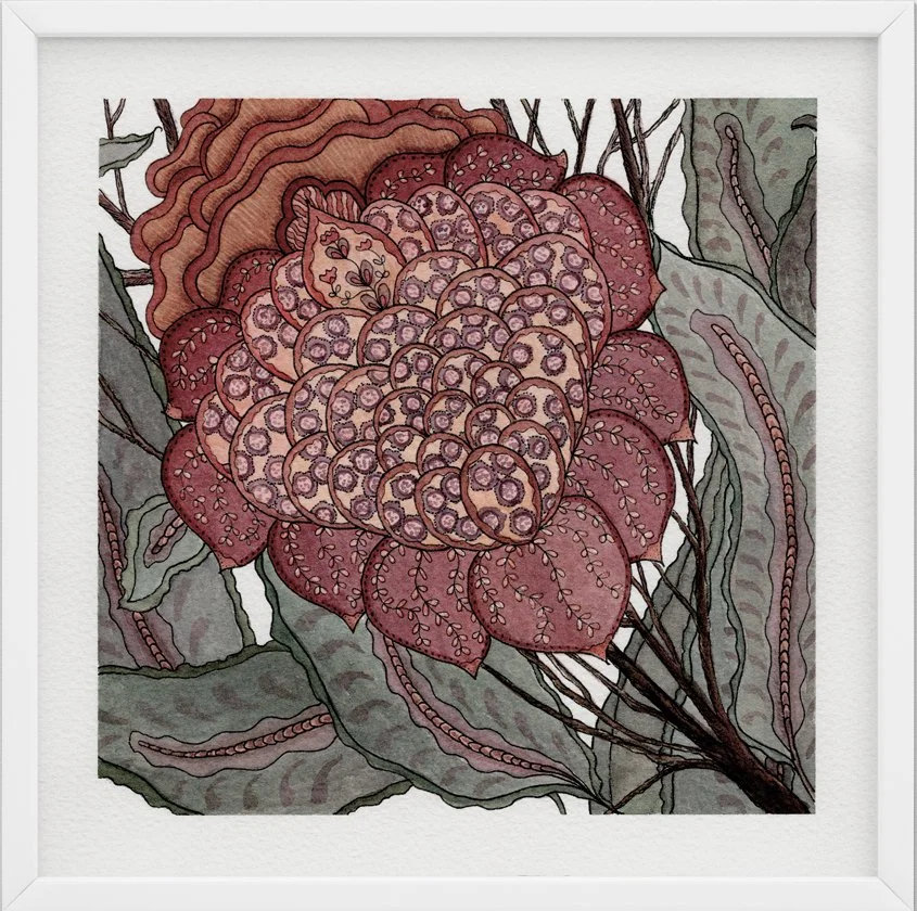 A Nod to Nature #10 | 8" x 8" watercolor on paper