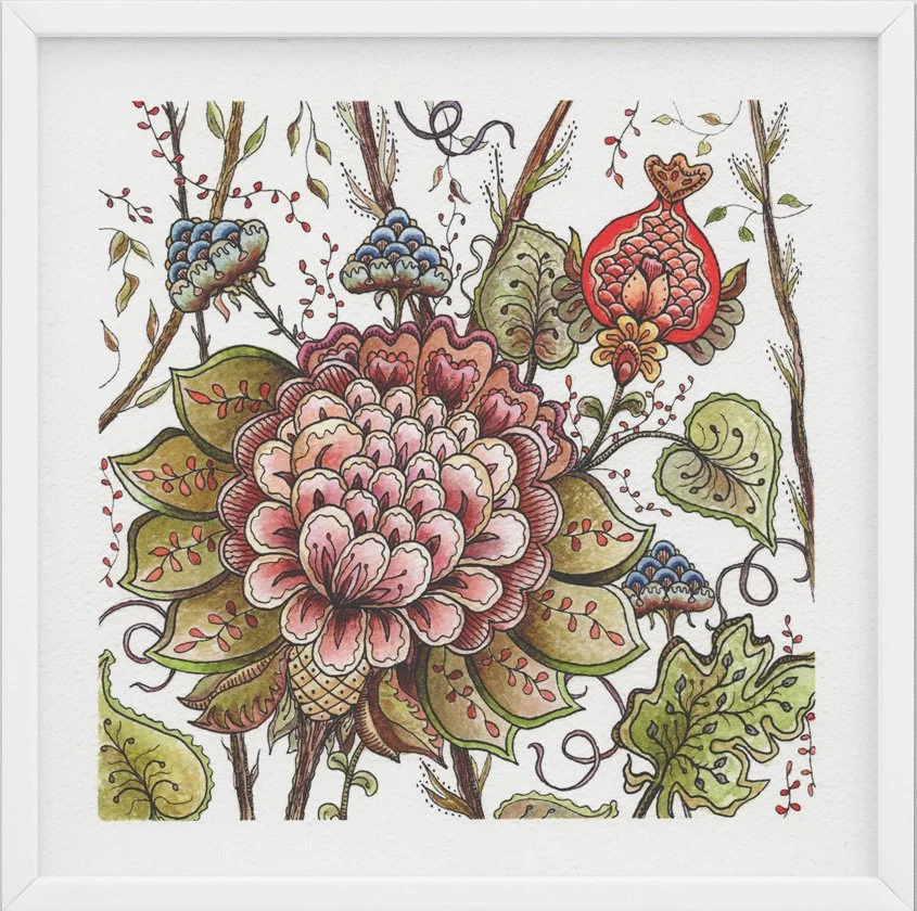 A Nod to Nature #01 | 8" x 8" watercolor on paper