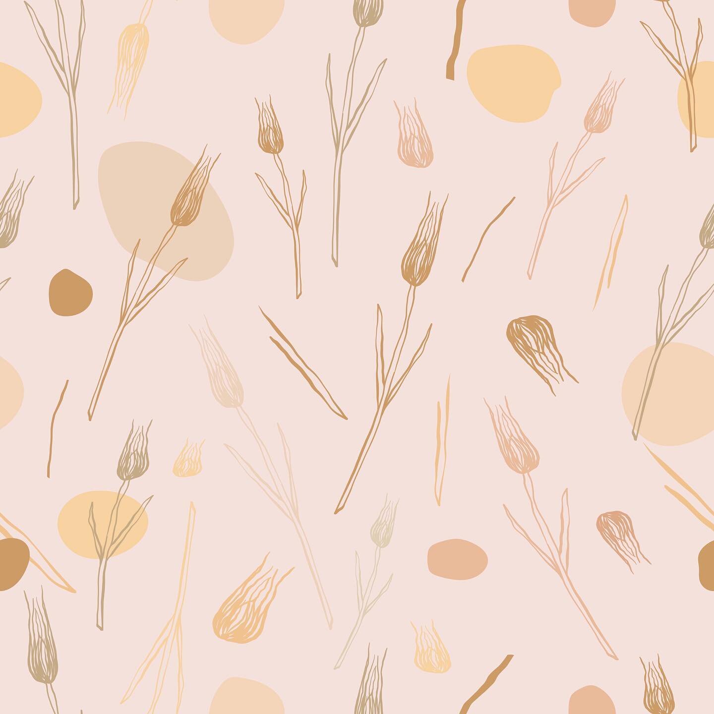A light pattern to start the week off. Tossed wheat in a breezy field full of sun.
.
.
.
.
.

 #textiles #textiledesign #quiltfabric  #design #textiledesigner #surfacepatterndesign #fabricdesign #pattern #print #surfacedesigner #illustration #artlice