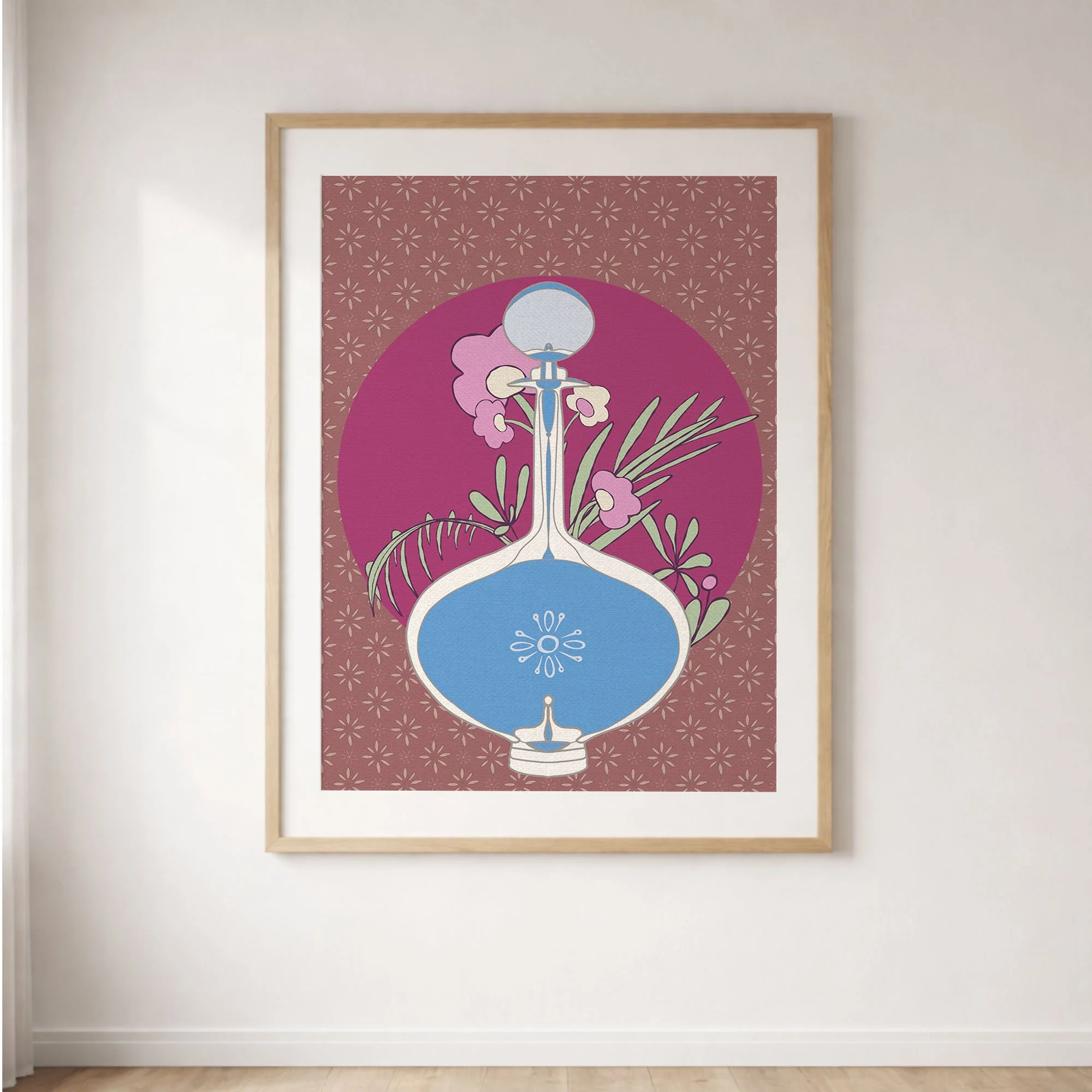 MagentaBlue-BottleFlowers-PosterArtFrame.jpg